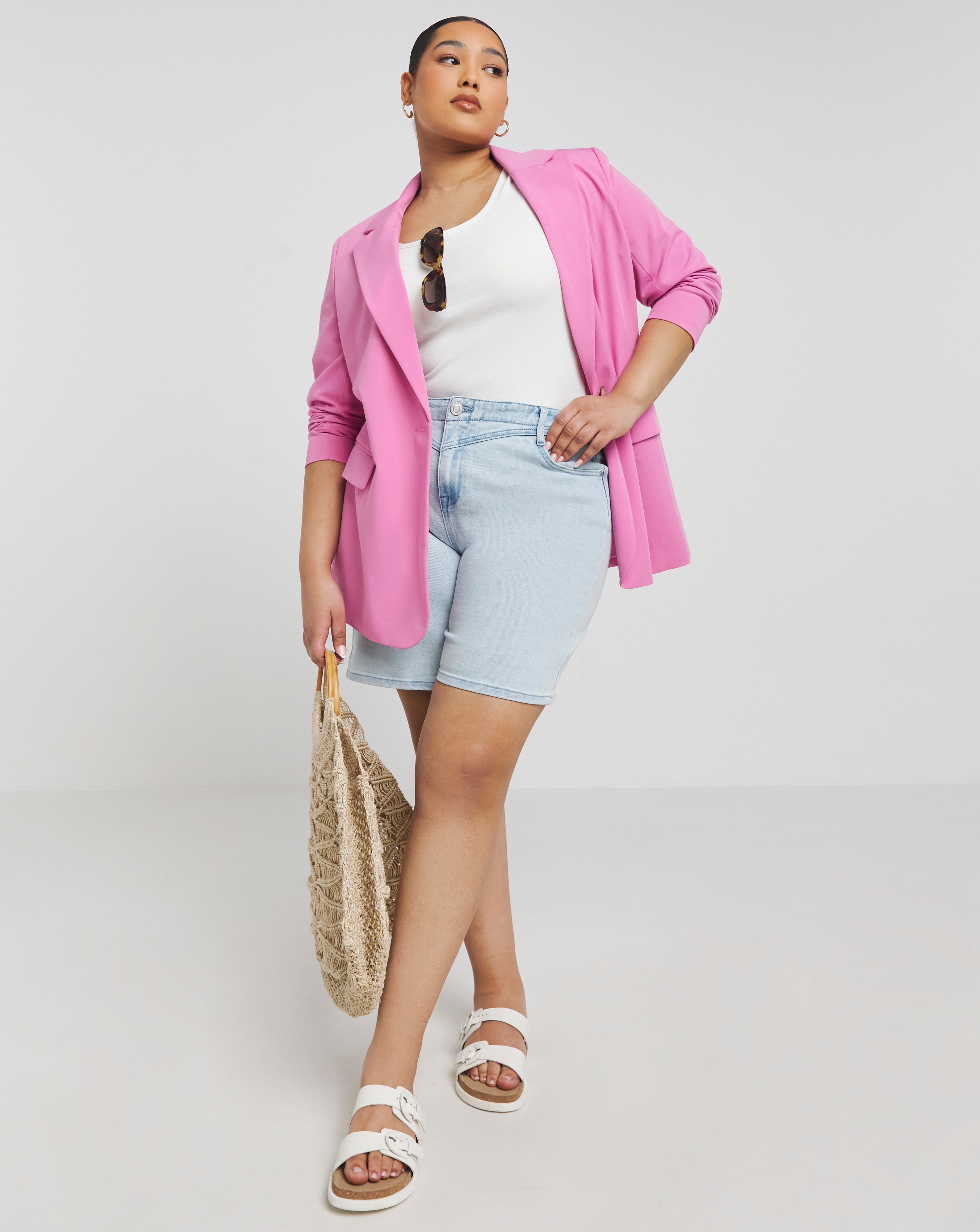 Pink Single Breasted Blazer