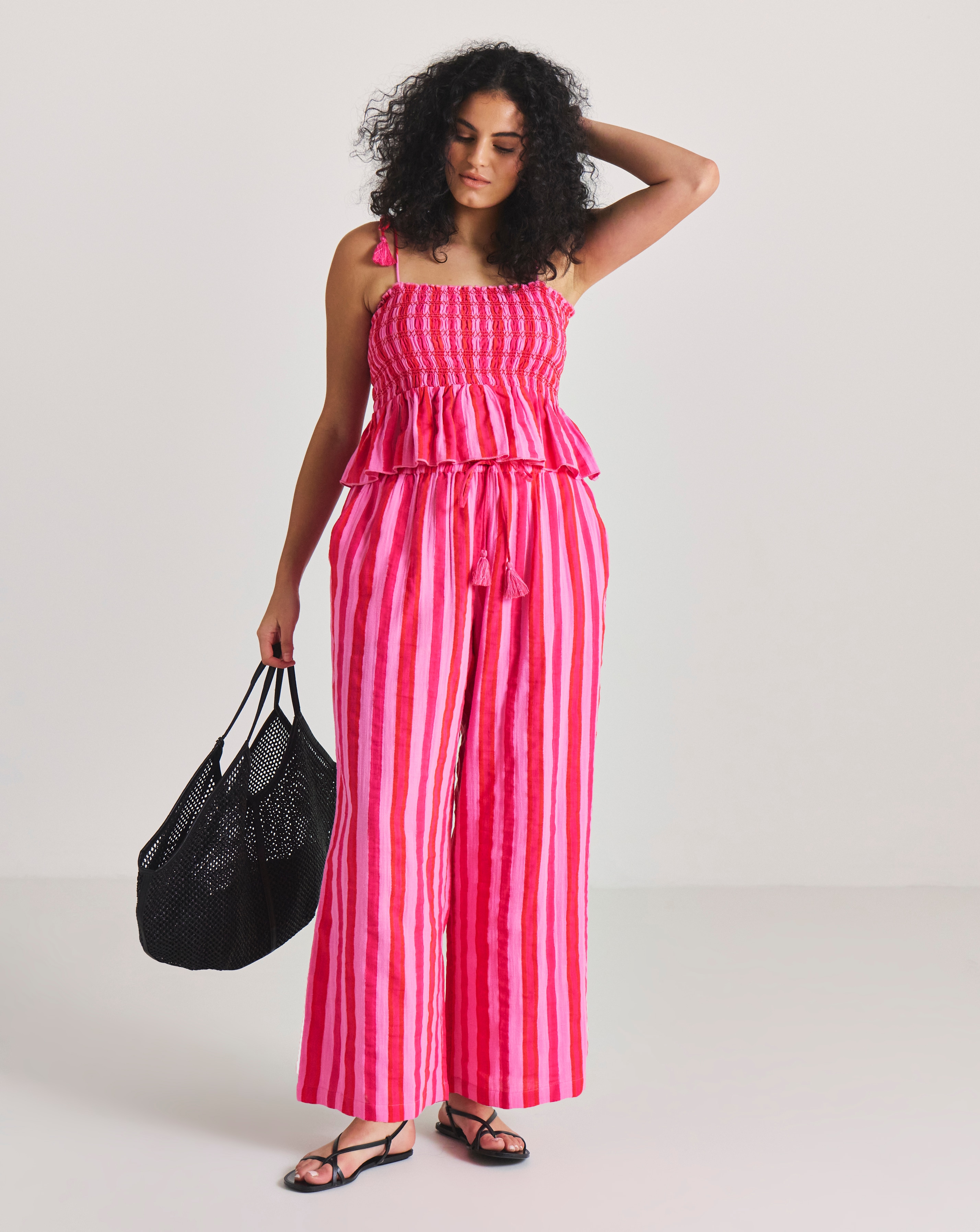 New In - Stripe Beach Trouser And Top Coord