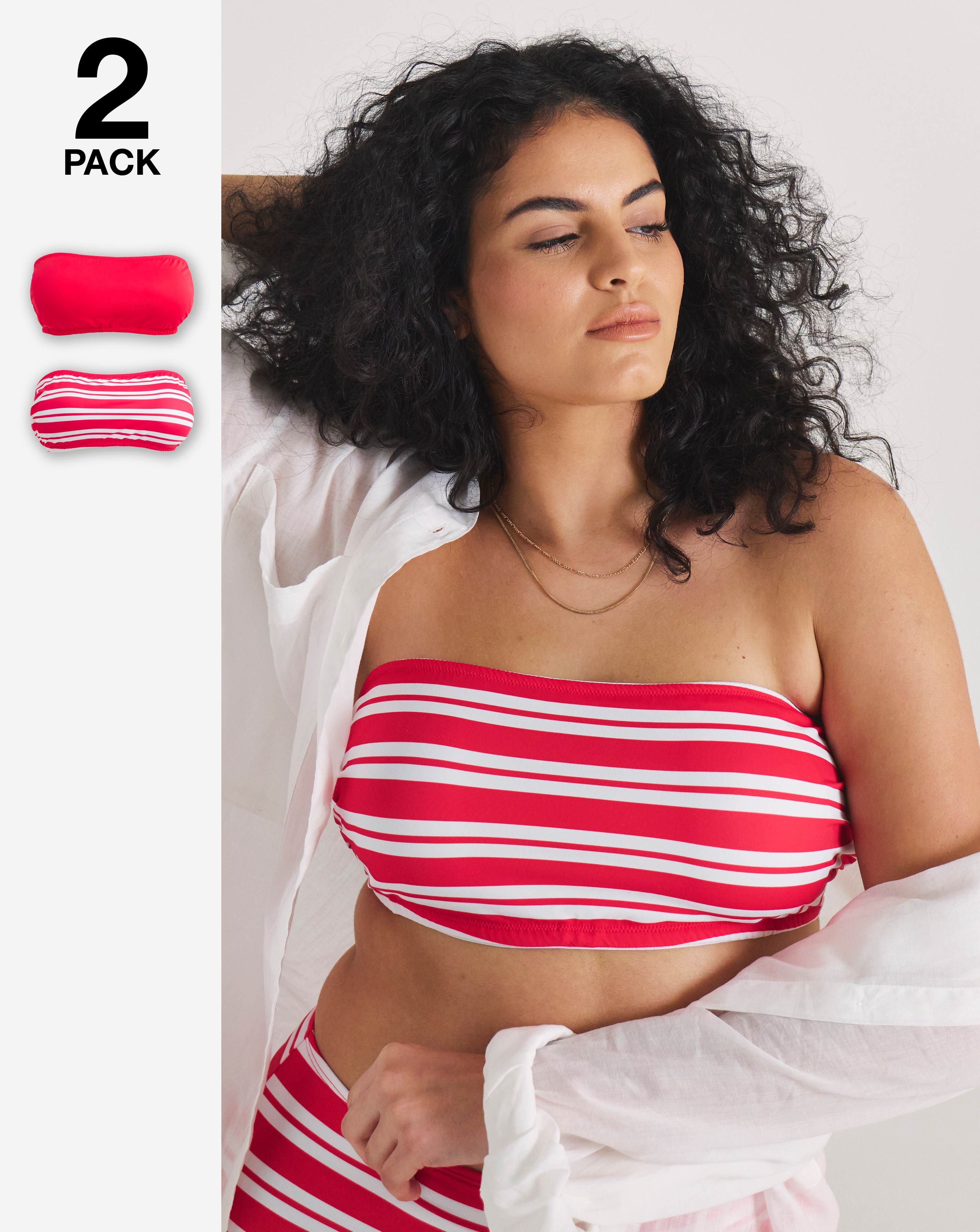 New In - 2 Pack Value Bandeau Bikini Tops