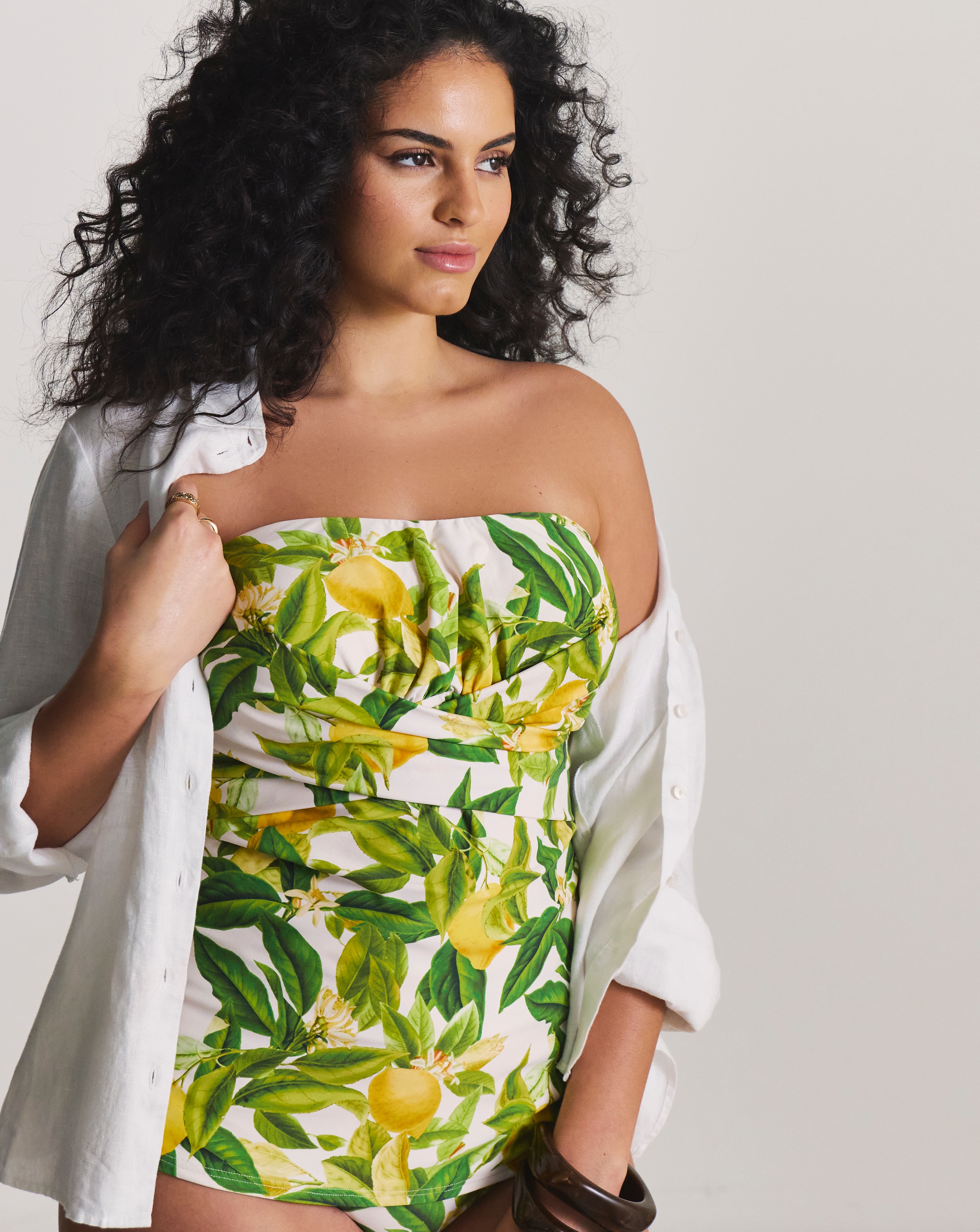 New In - Twist Front Bandeau Tankini Top