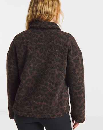 Sweaty Betty Plush Collared Printed Fleece