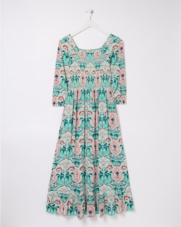 FatFace Adele Mirrored Paisley Midi Dress