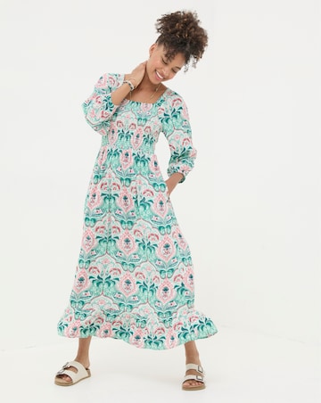 FatFace Adele Mirrored Paisley Midi Dress