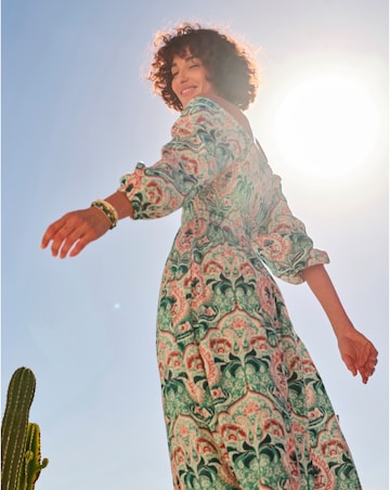 FatFace Adele Mirrored Paisley Midi Dress