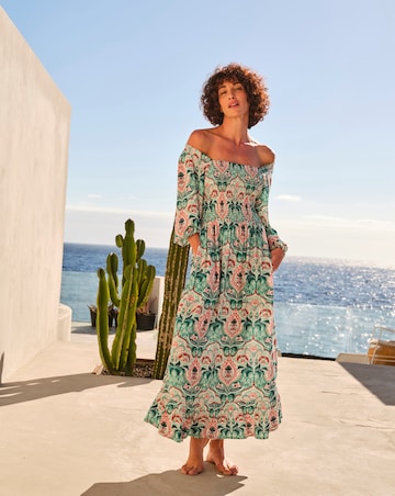 FatFace Adele Mirrored Paisley Midi Dress