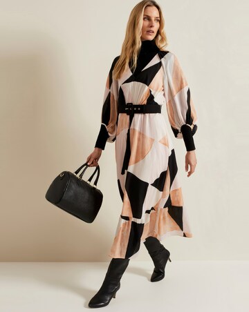 Phase Eight Sophia Colourblock Belted Midi Dress