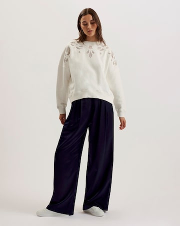 Ted Baker Rondha Embroidered Cut Out Sweatshirt
