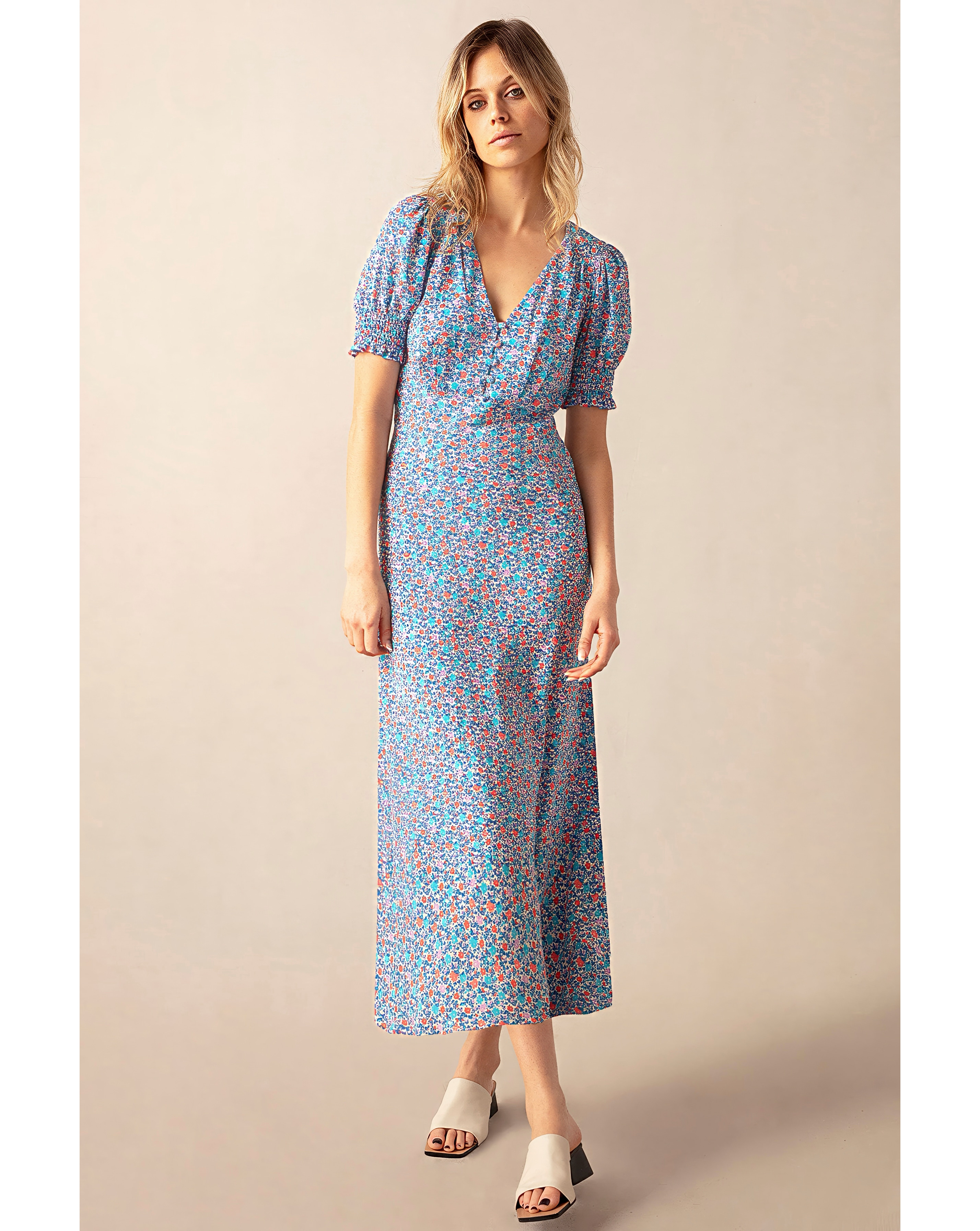 Ro&Zo Ditsy Print Midi Dress