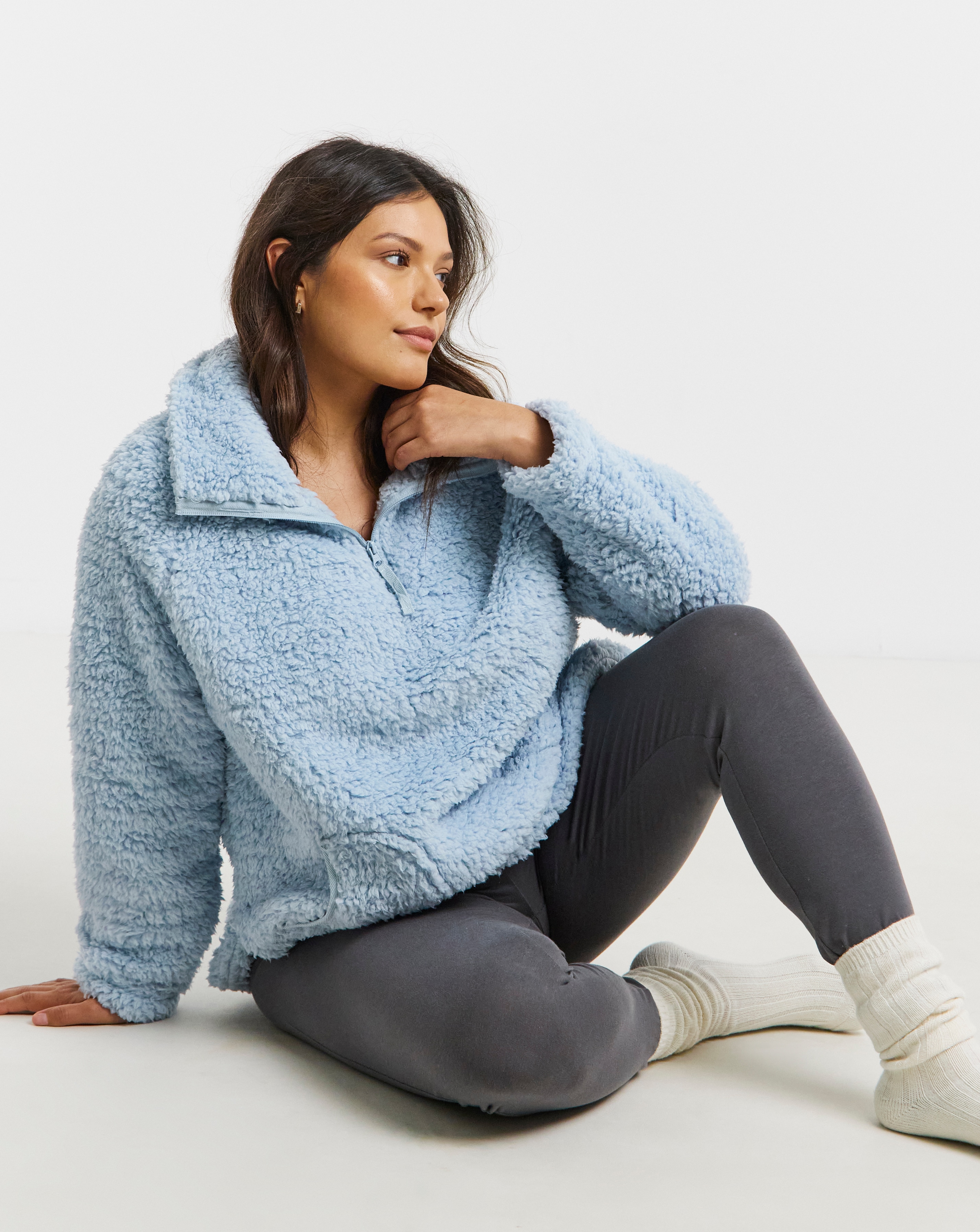 Pretty Secrets Quarter Zip Snuggle Top