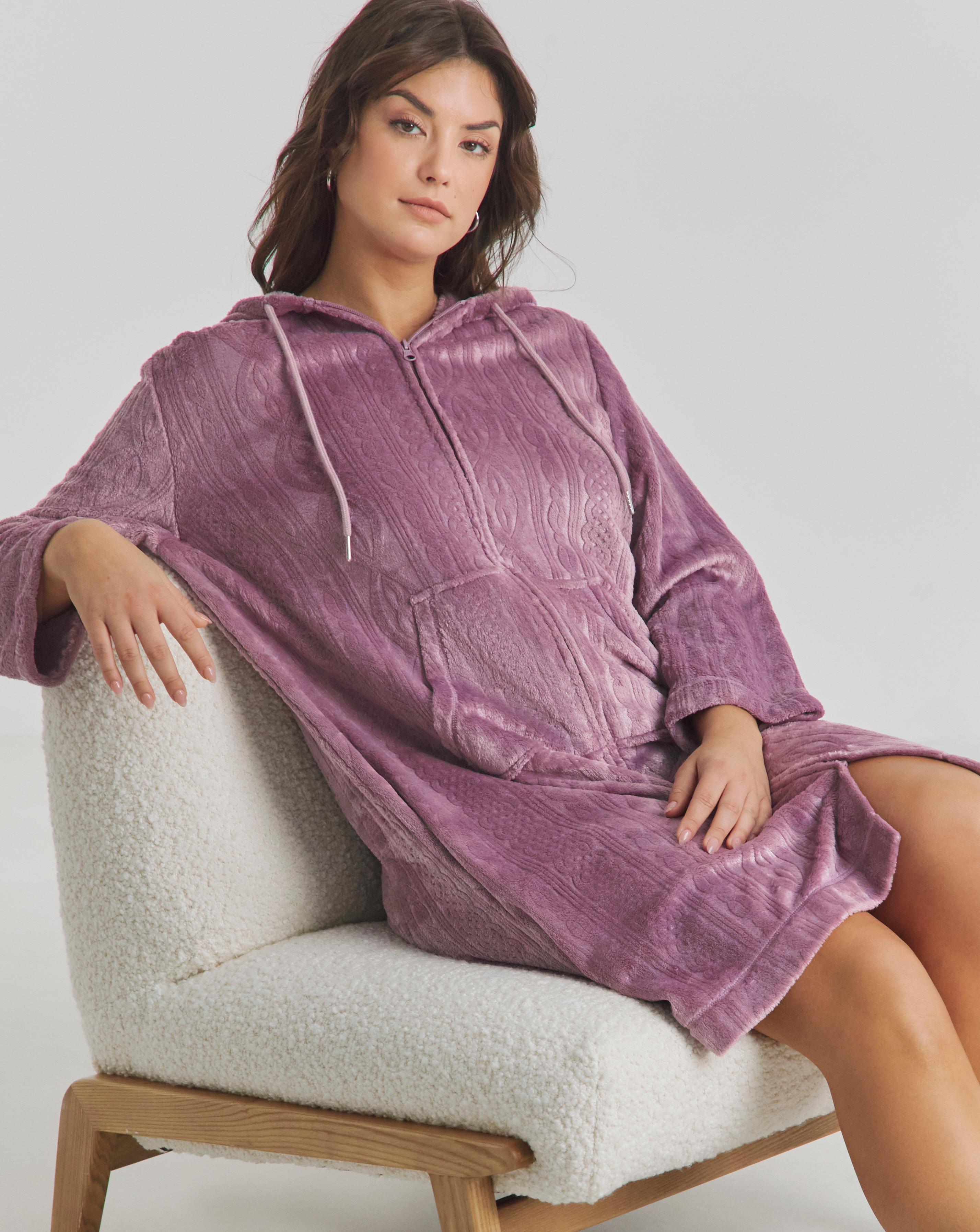 Pretty Secrets Zip Through Fleece Gown