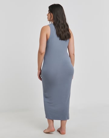 Brushed Modal Ribbed Lounge Dress