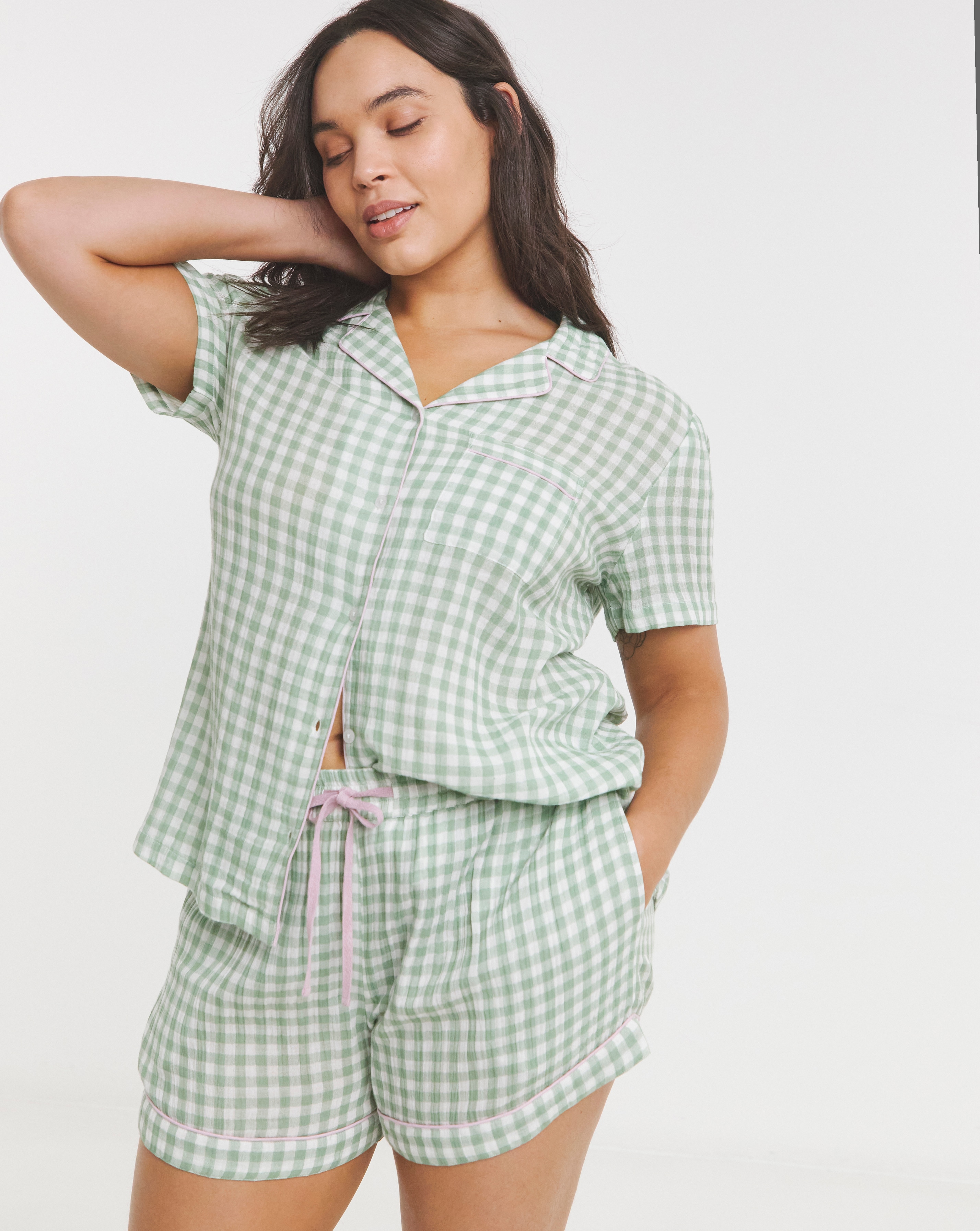 Gingham Soft Cotton PJ Set