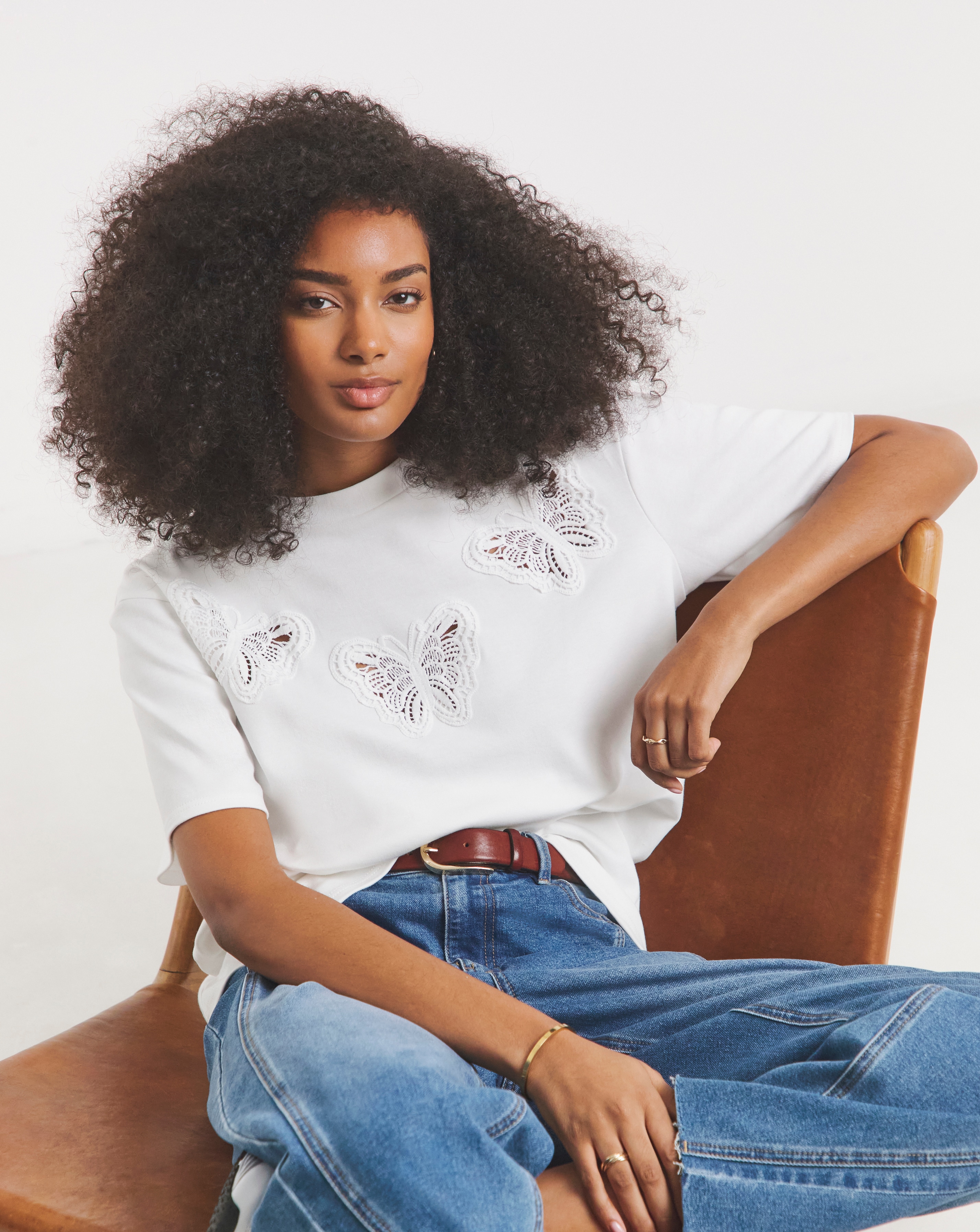 Simply Be Crochet Butterfly T-Shirt