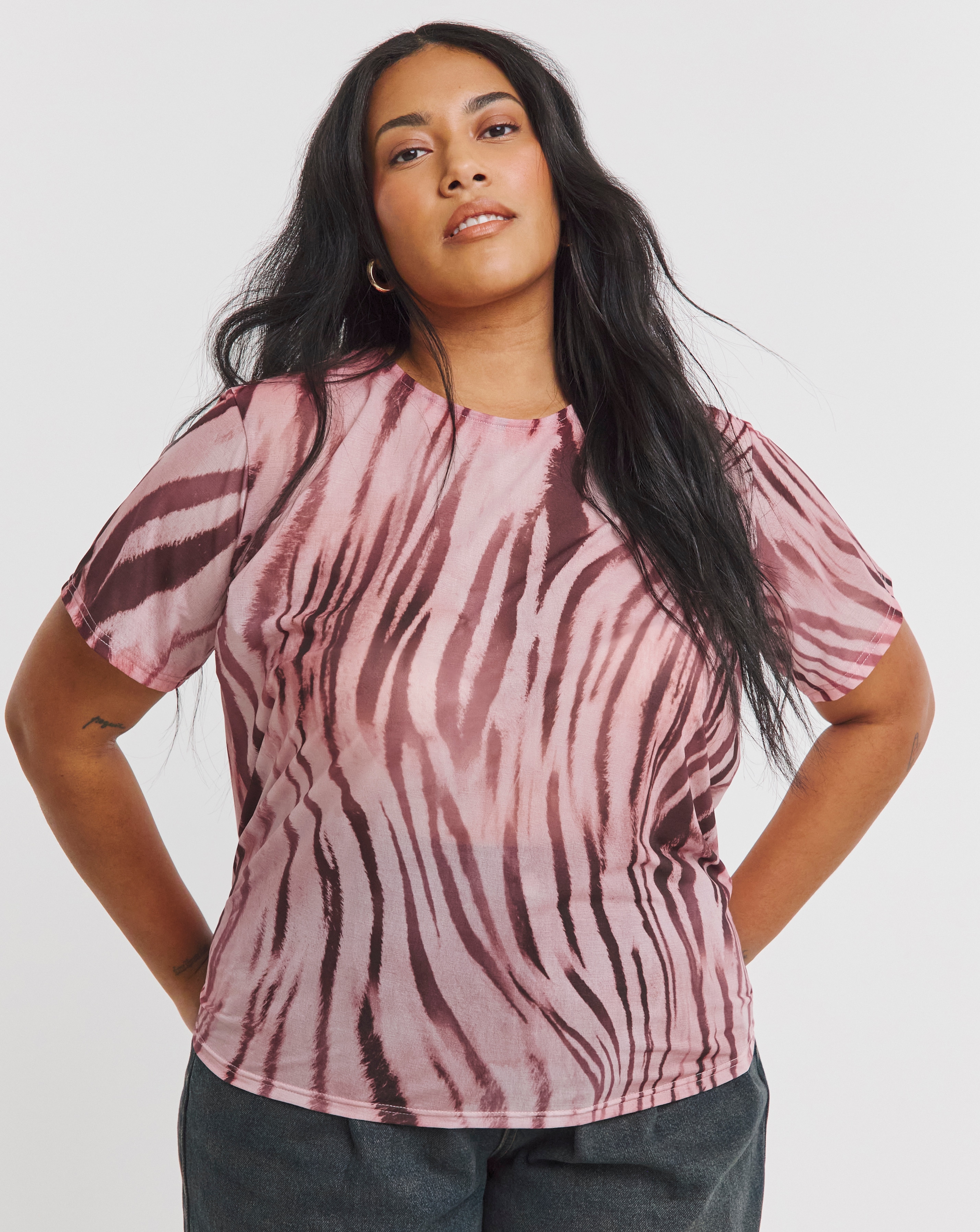 Simply Be Mesh Relaxed Fit T-Shirt