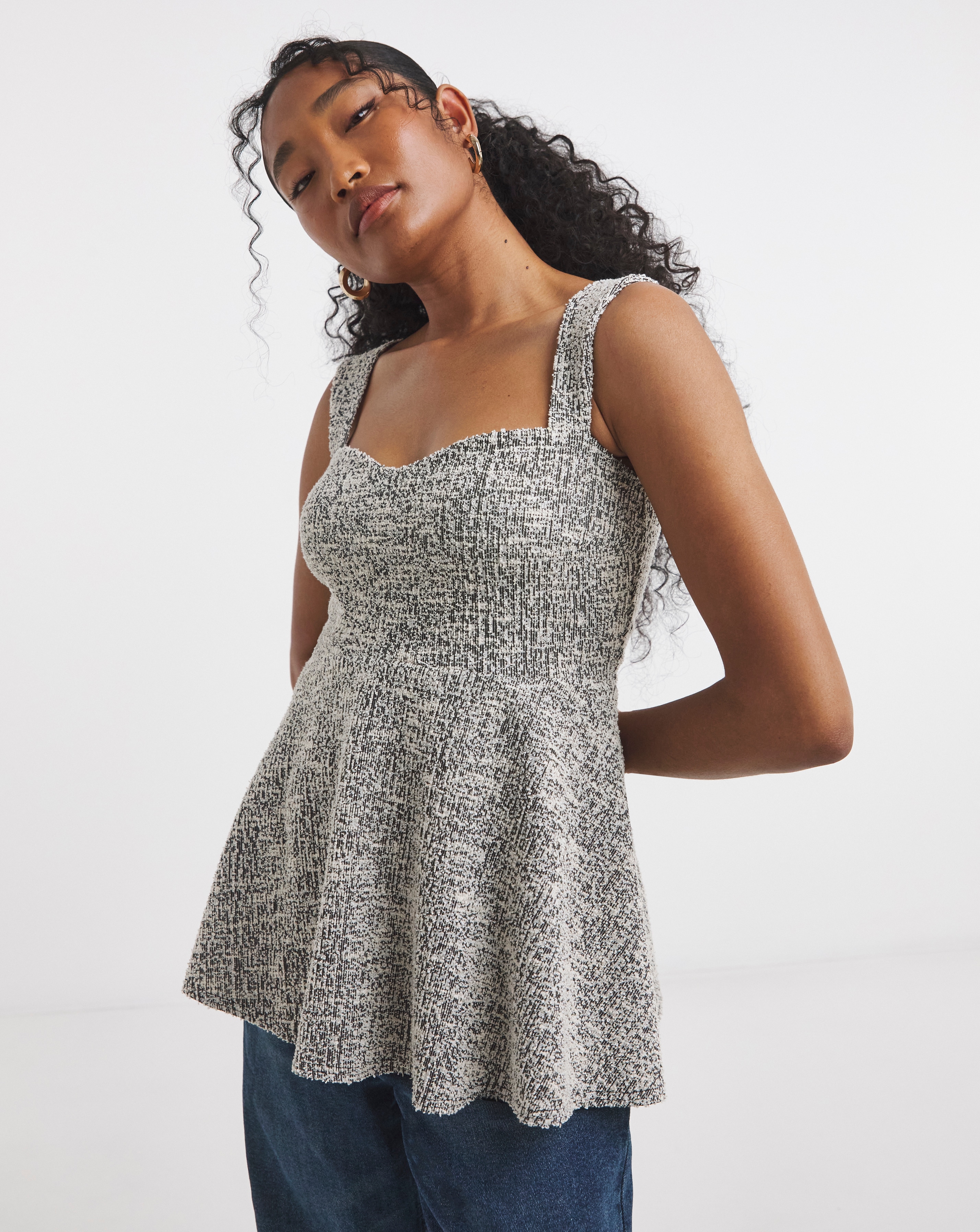 Simply Be Boucle Peplum Top