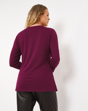 Plum Supersoft Sweetheart Neck Top