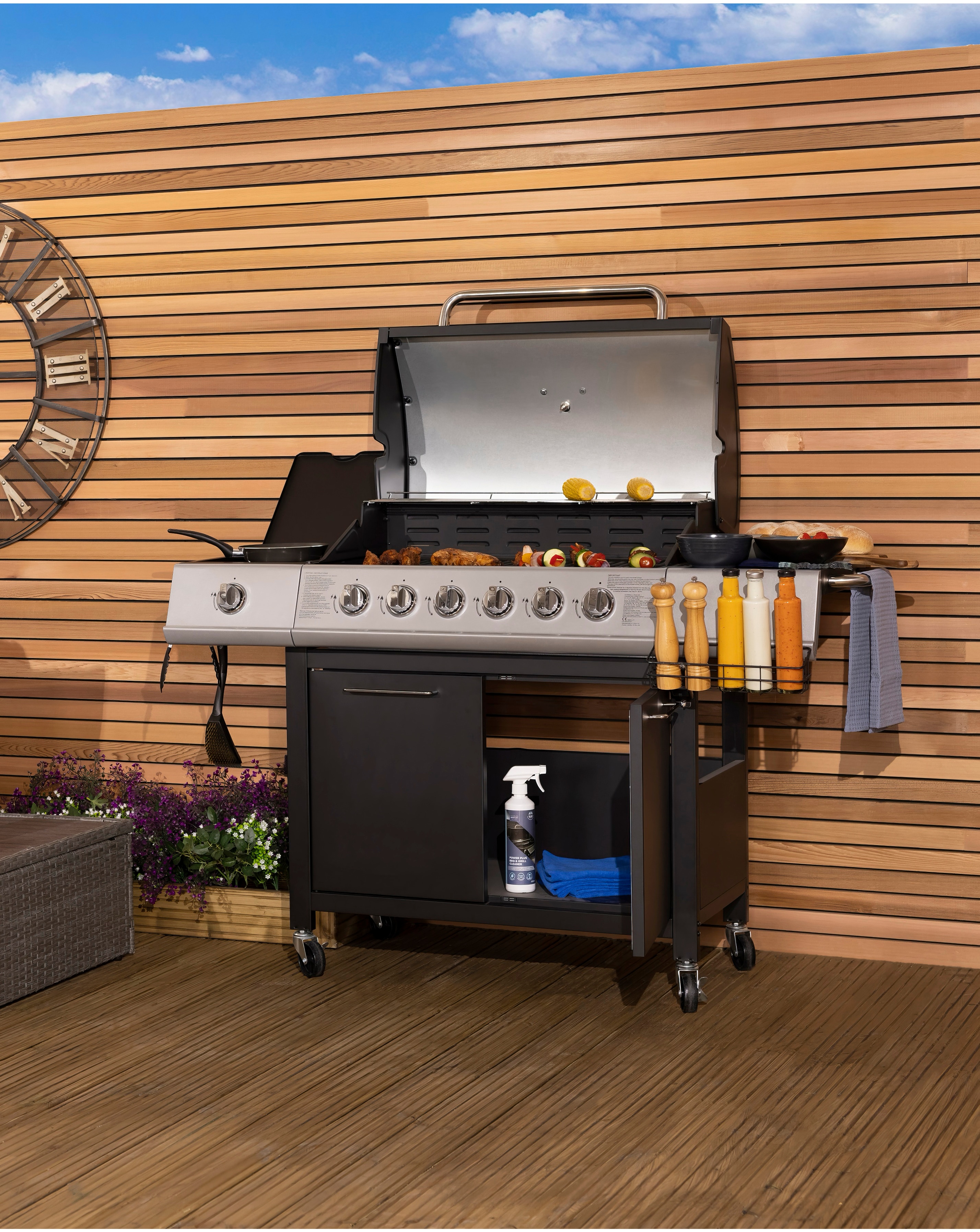 Charles Bentley 6 Burner Gas BBQ Bundle