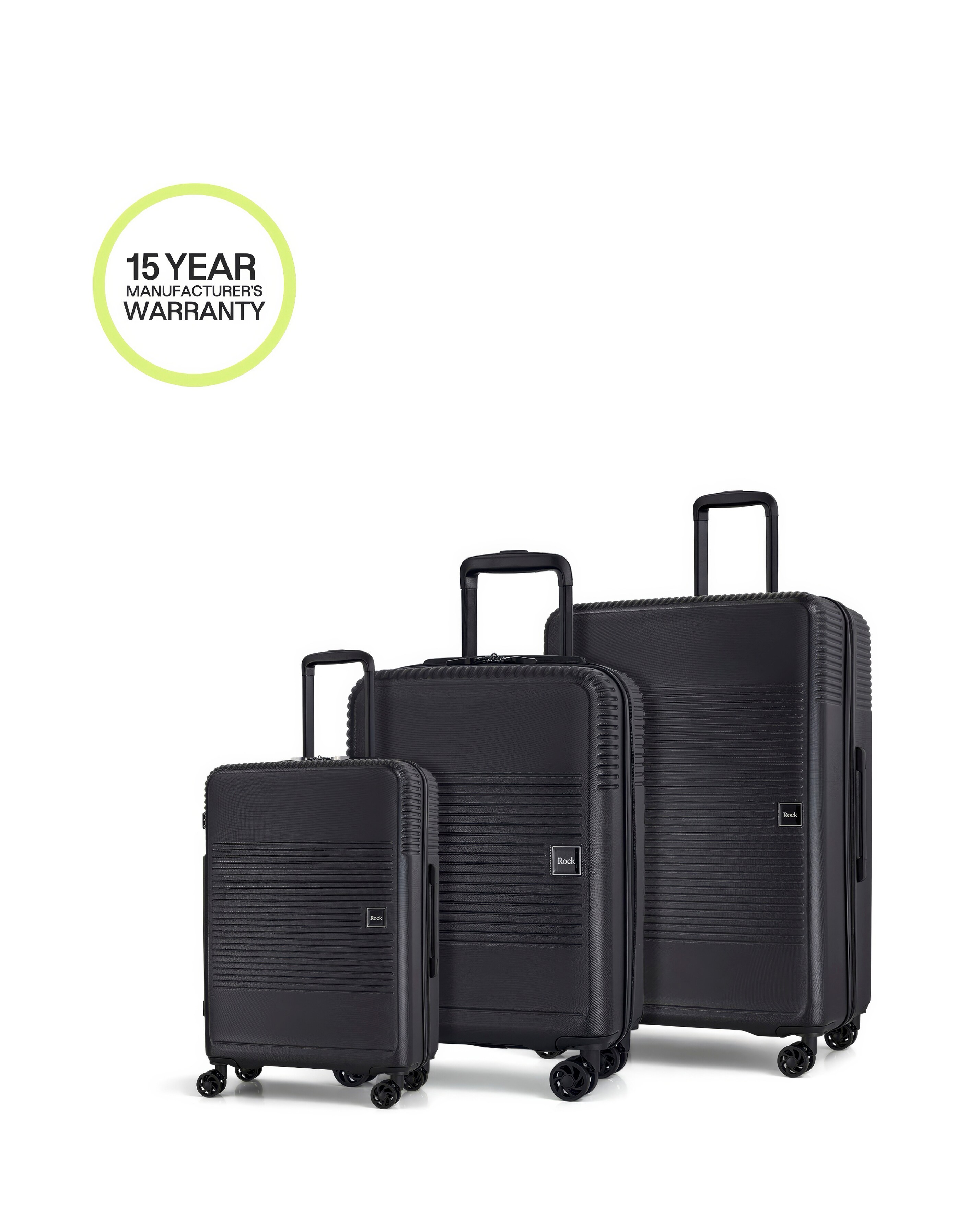 Rock Lincoln 3pc Suitcase Set