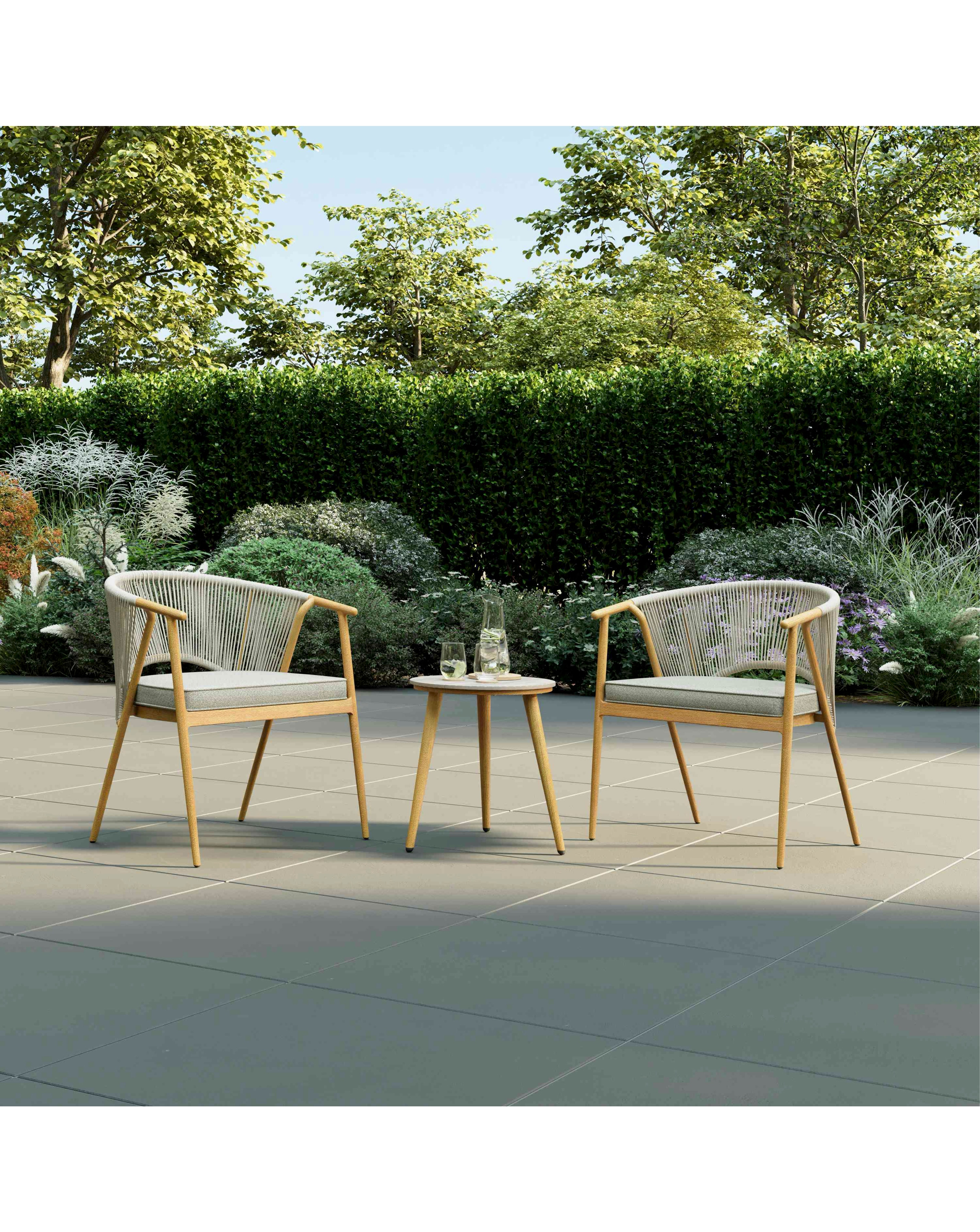 Charles Bentley Rope Weave Bistro Set