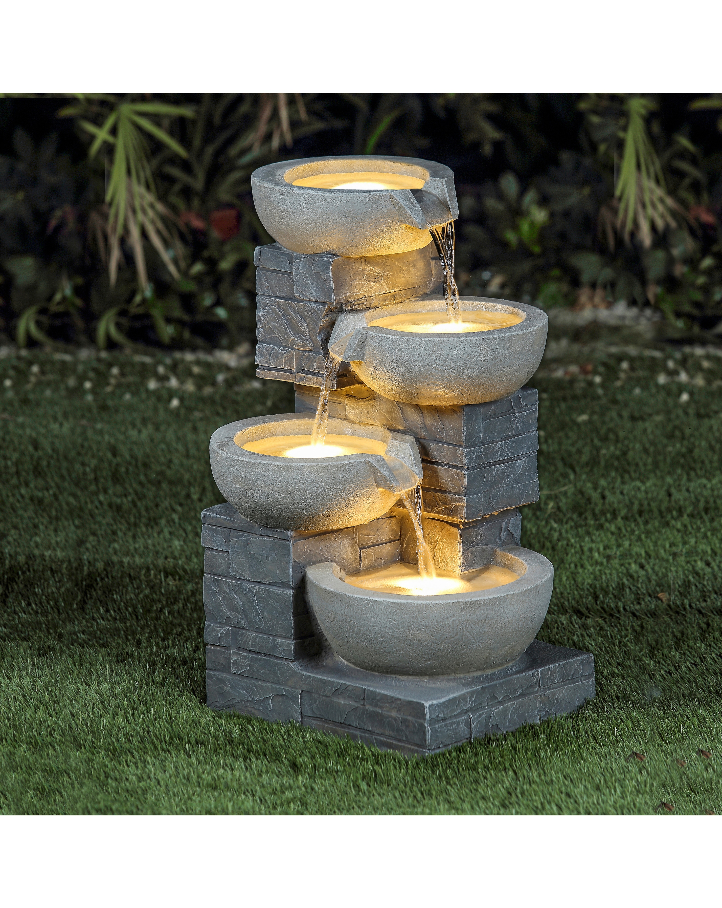 4 Tier Cascading Bowls Water Feature