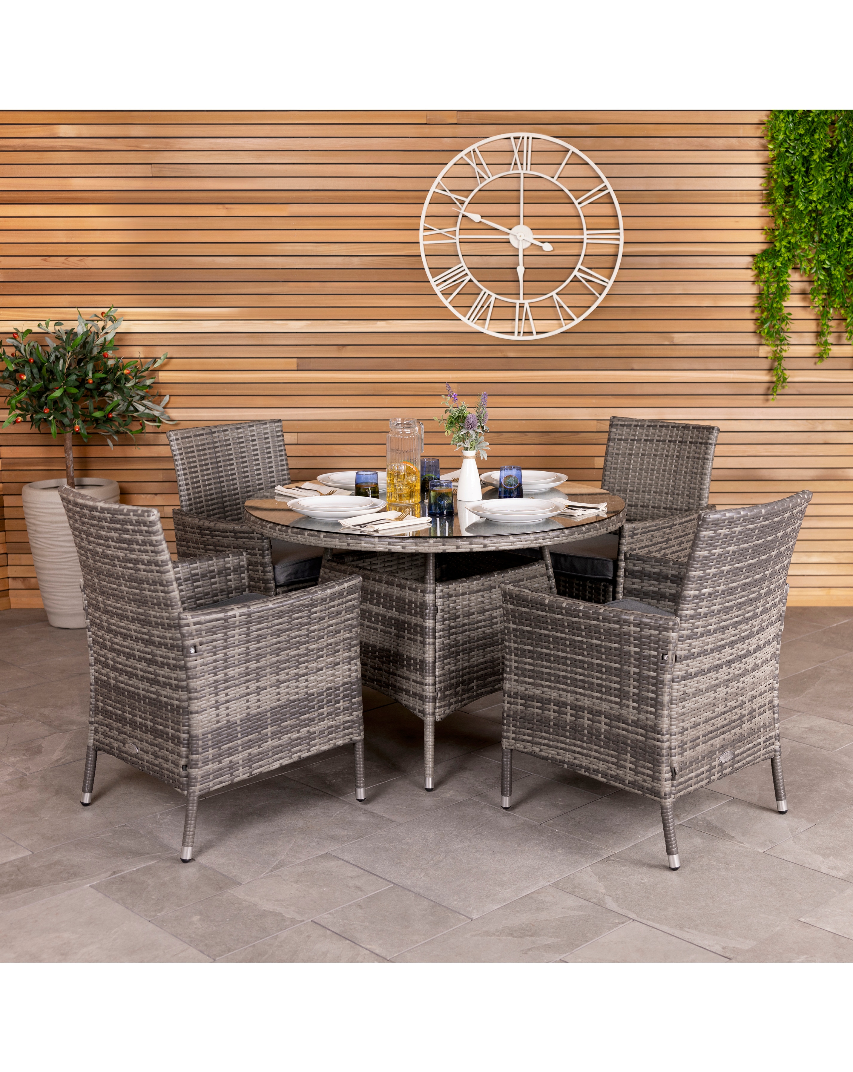 4 Seater Rattan Dining Set