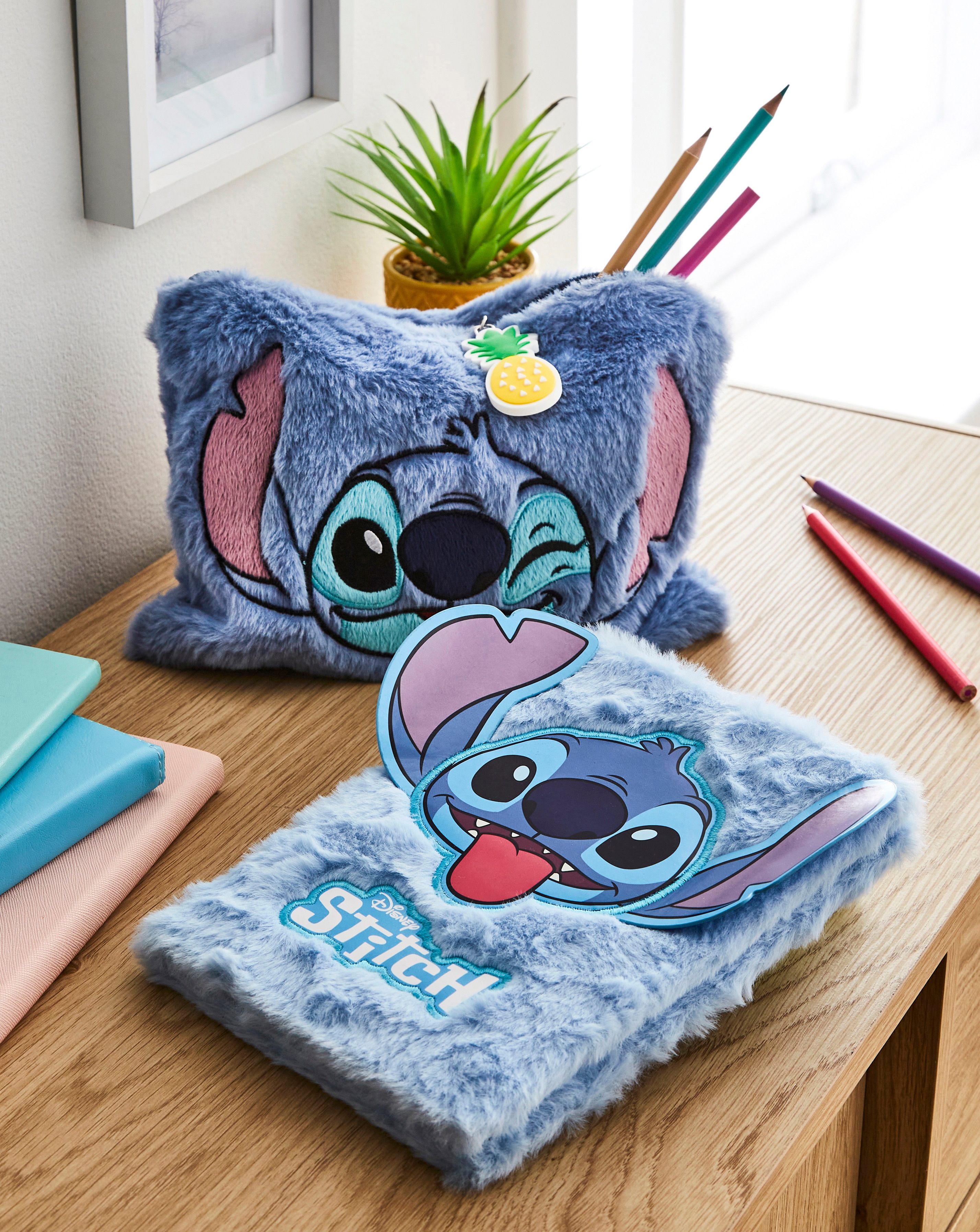 Stitch Plush Pencil Case & Notebook