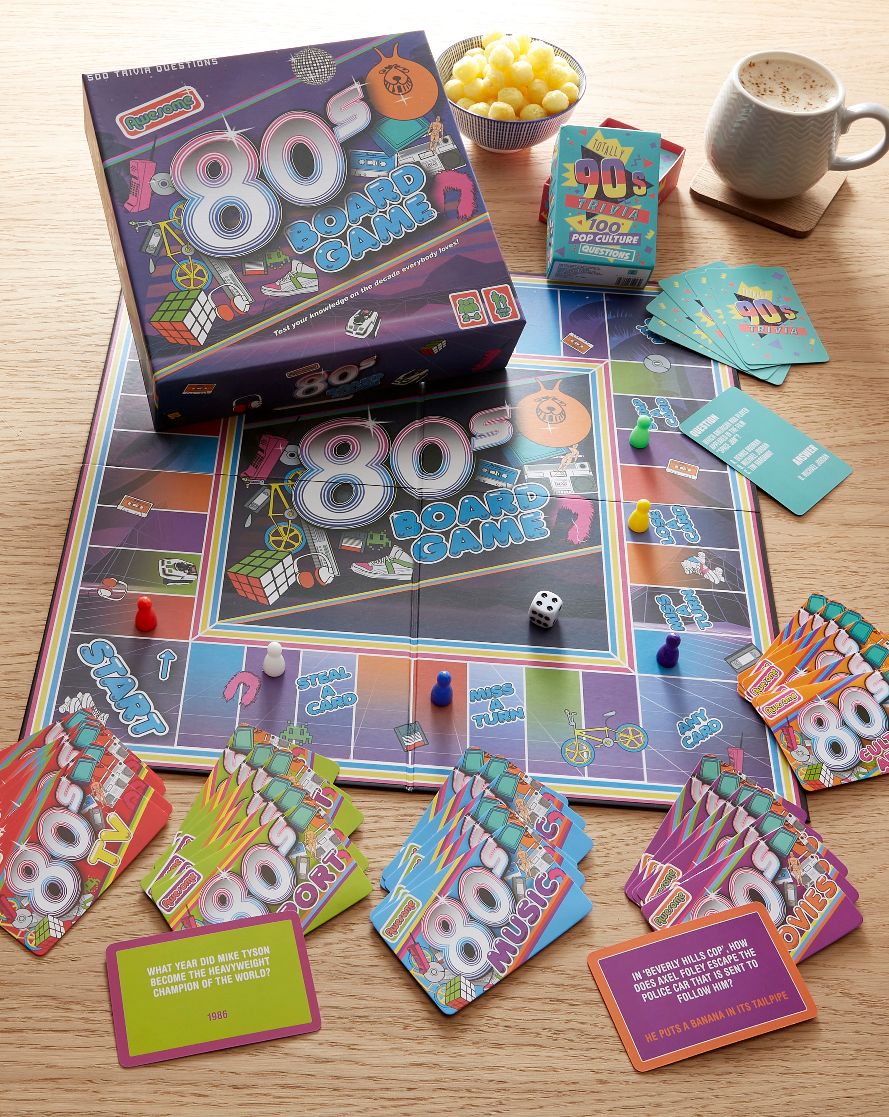 80s Board Game and 90s Trivia Cards
