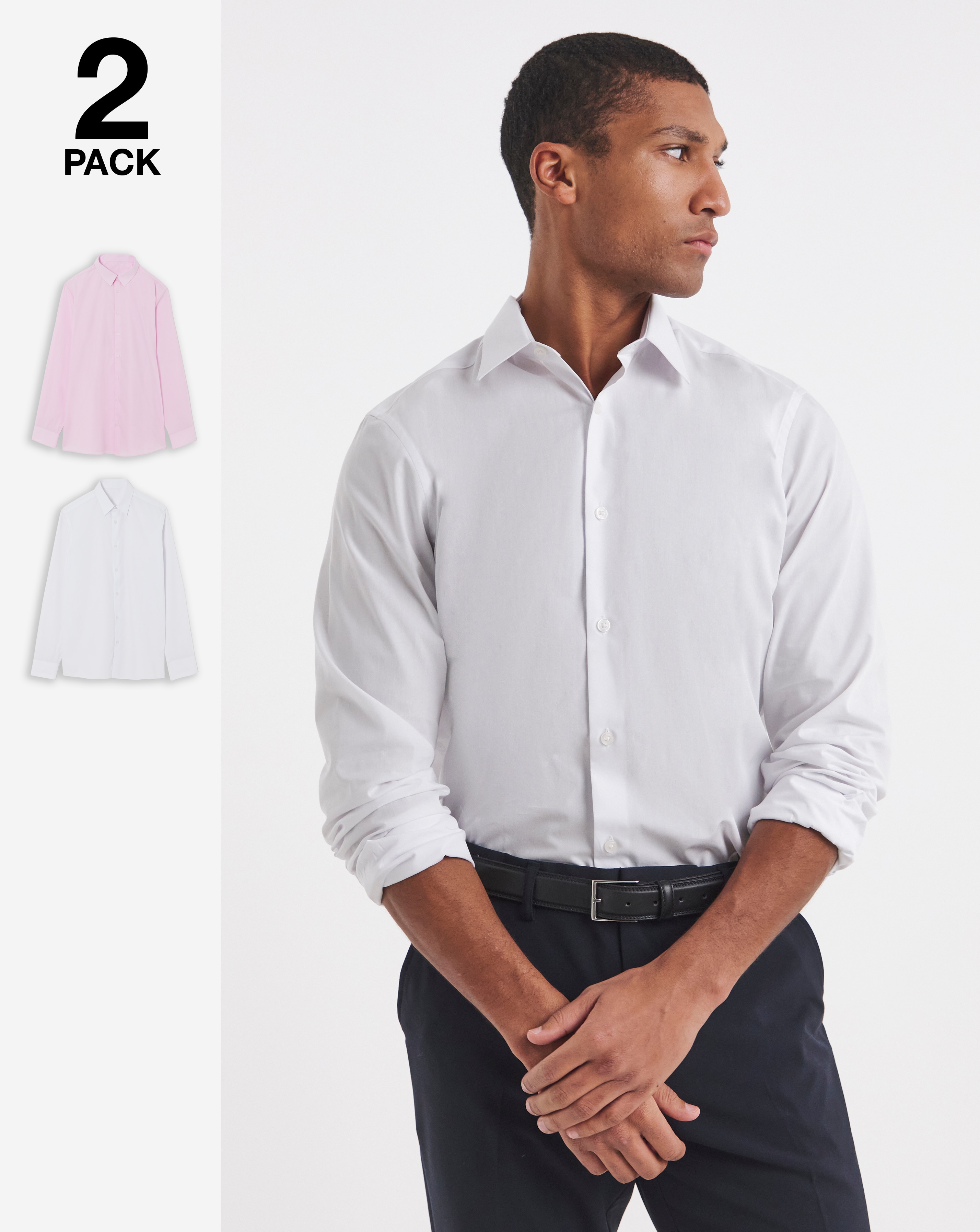 2 Pack Long Sleeve Formal Shirts