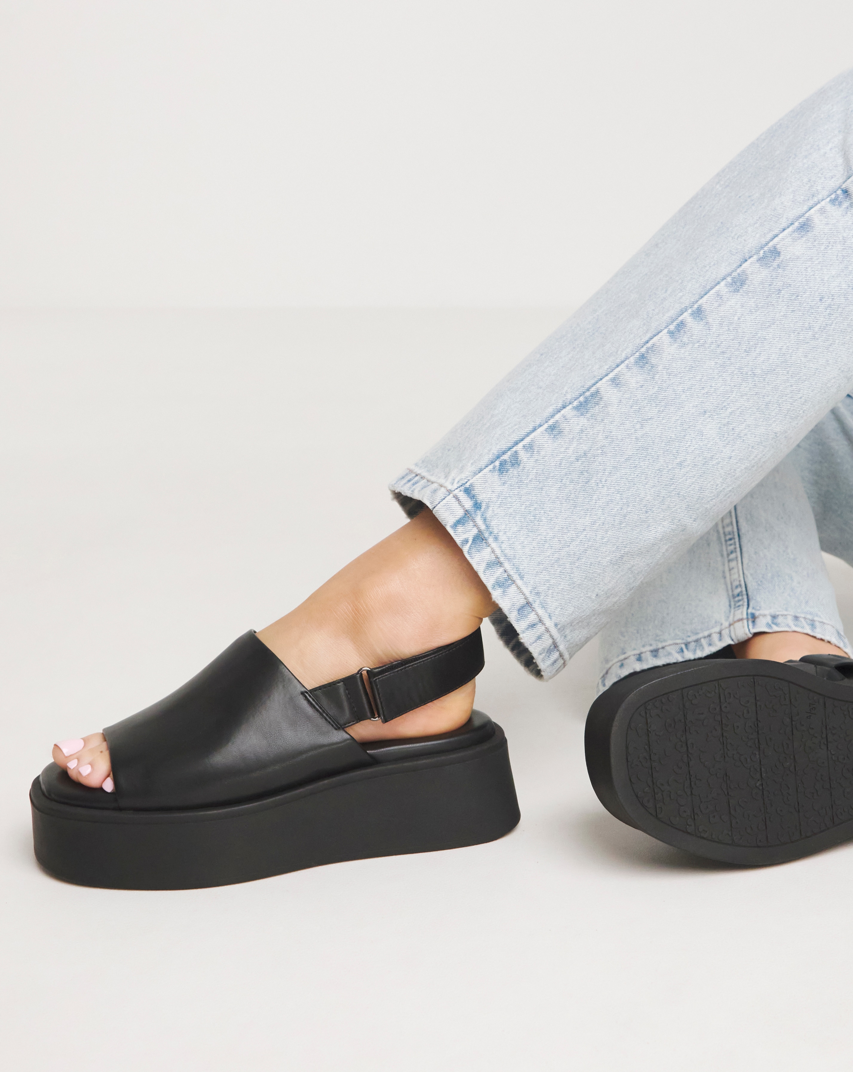 Slingback Flatform Sandal Wide
