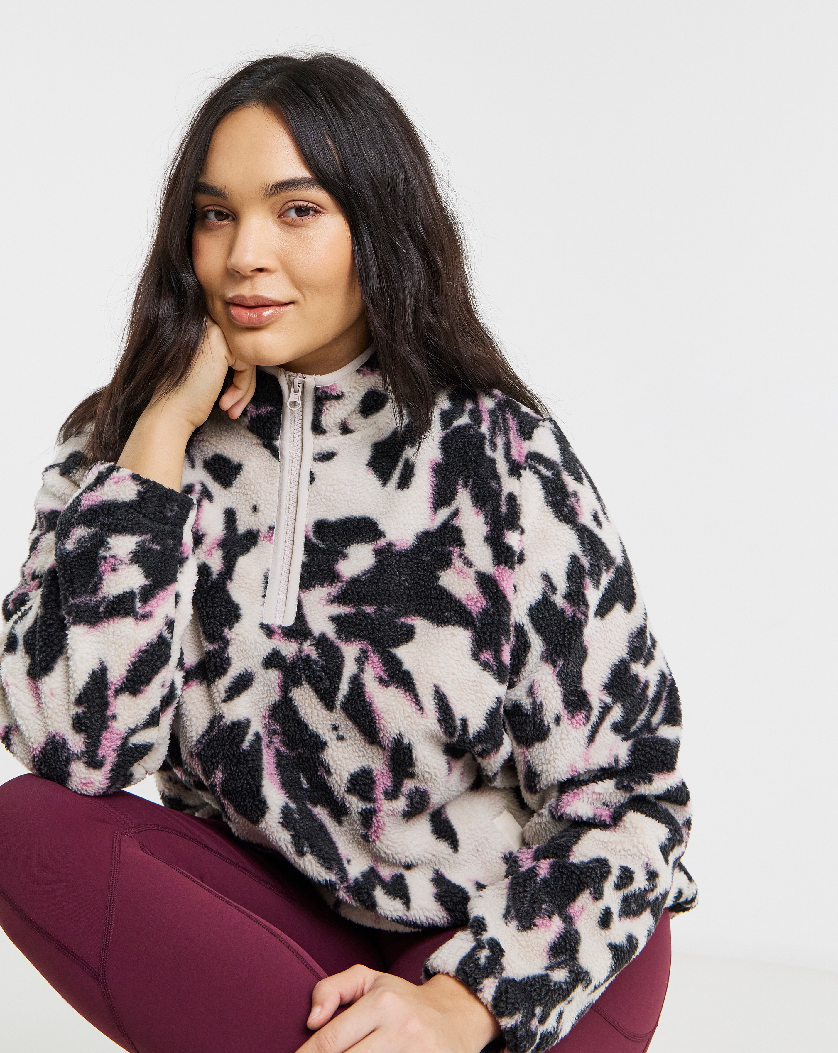 New In - Snowdonia Printed 1/4 Zip Fleece