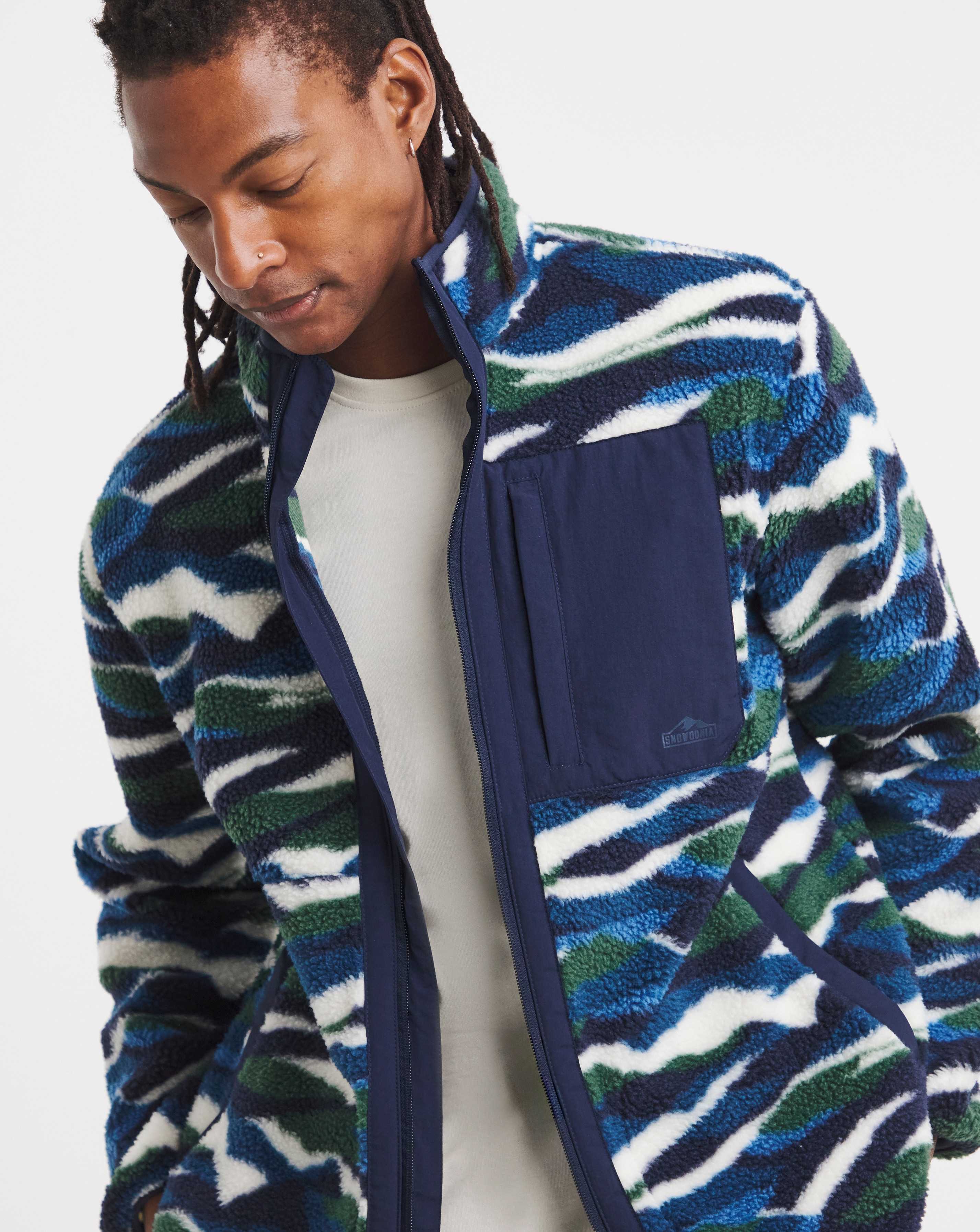 Snowdonia Full Zip Printed Fleece