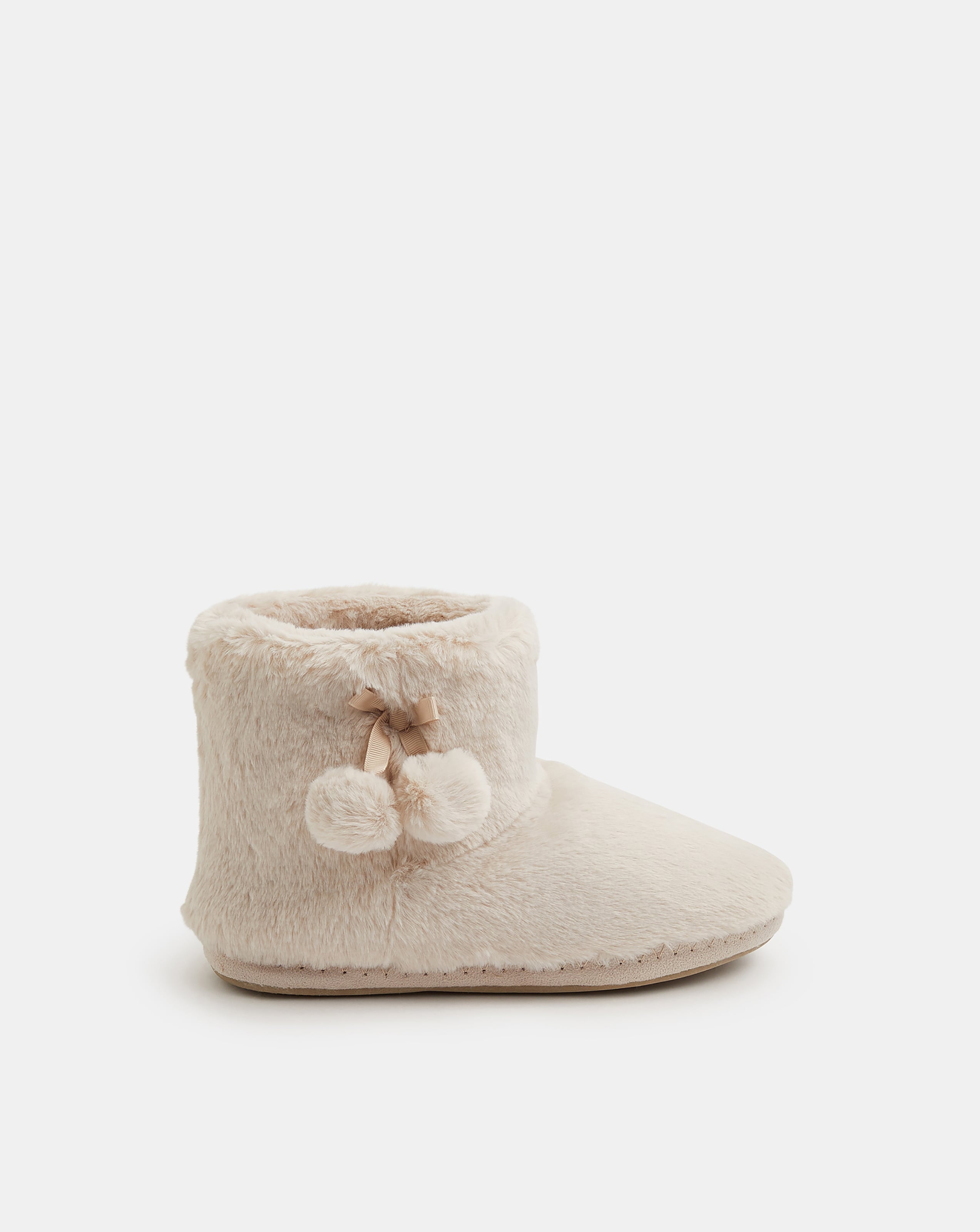 Accessorize Pom Slipper Boots