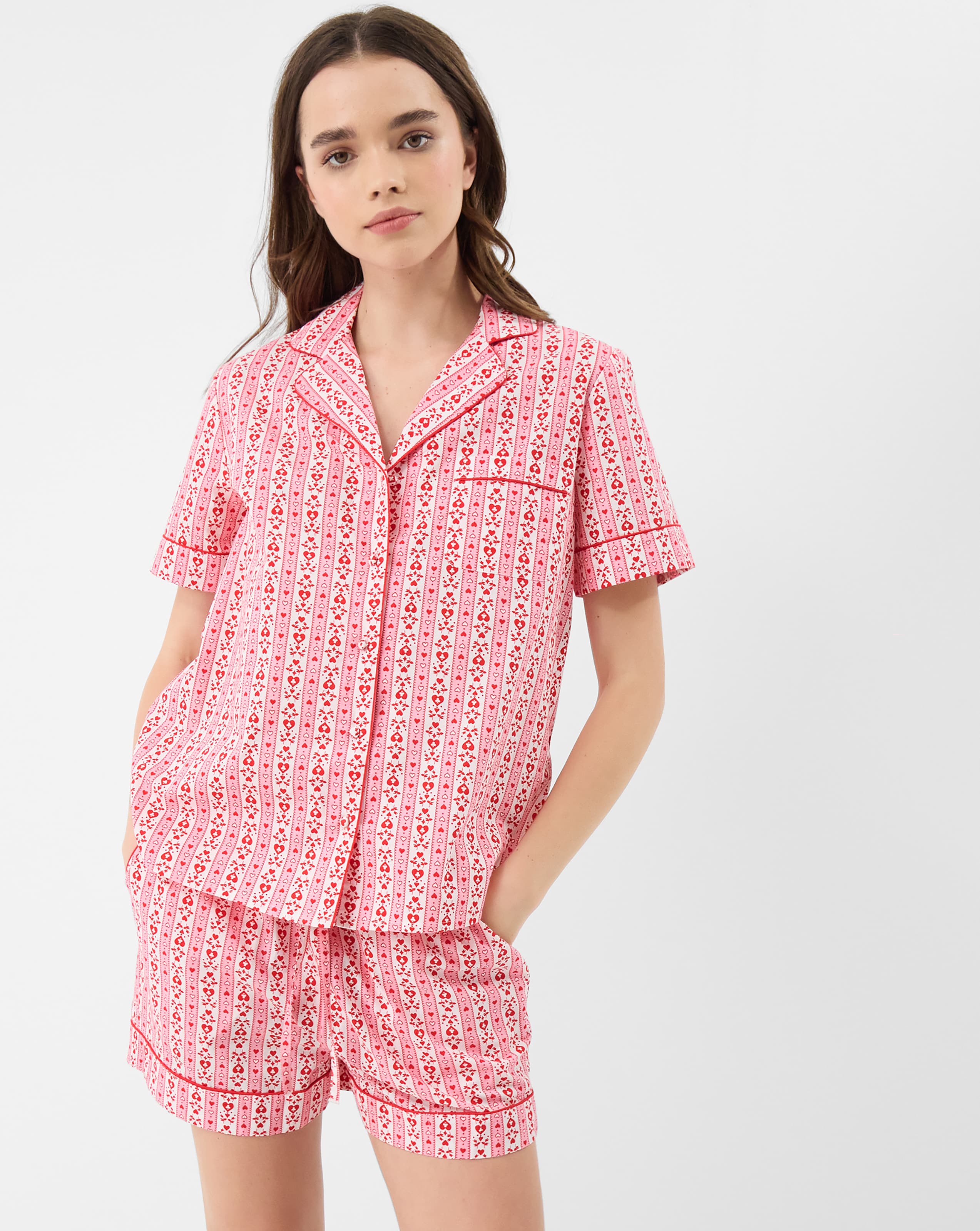 New In - Accessorize Heart Print Pyjama Set