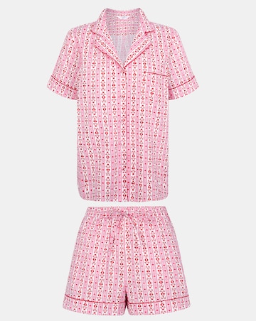 Accessorize Heart Print Pyjama Set