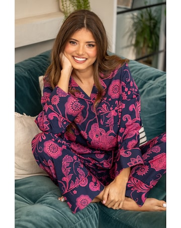 Pour Moi Pure Cotton Button Through Revere Collar Pyjama Set