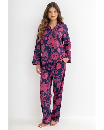 Pour Moi Pure Cotton Button Through Revere Collar Pyjama Set