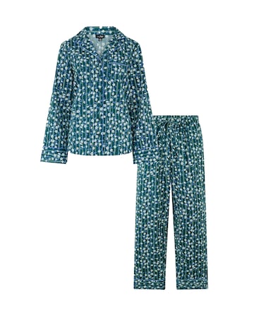 Pour Moi Pure Cotton Button Through Revere Collar Pyjama Set