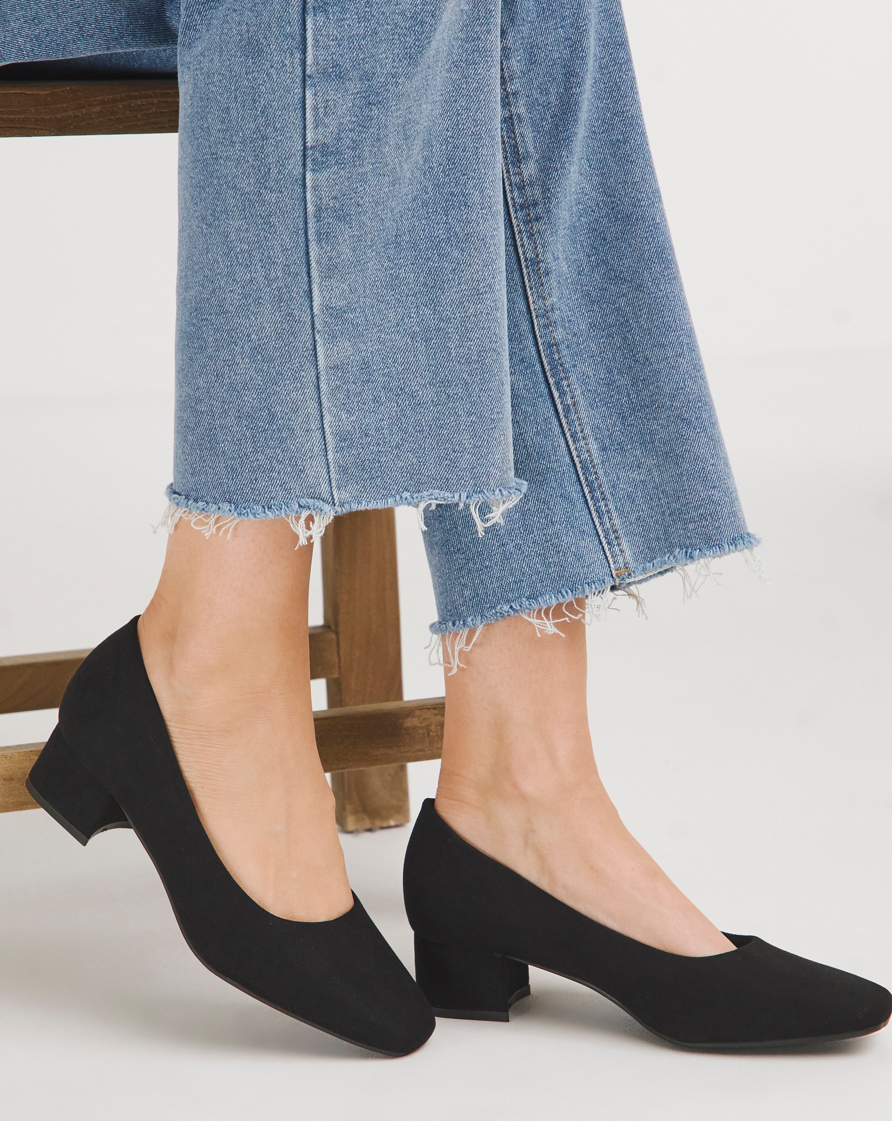 Flexi Sole Block Heel Shoes EEEEE Fit