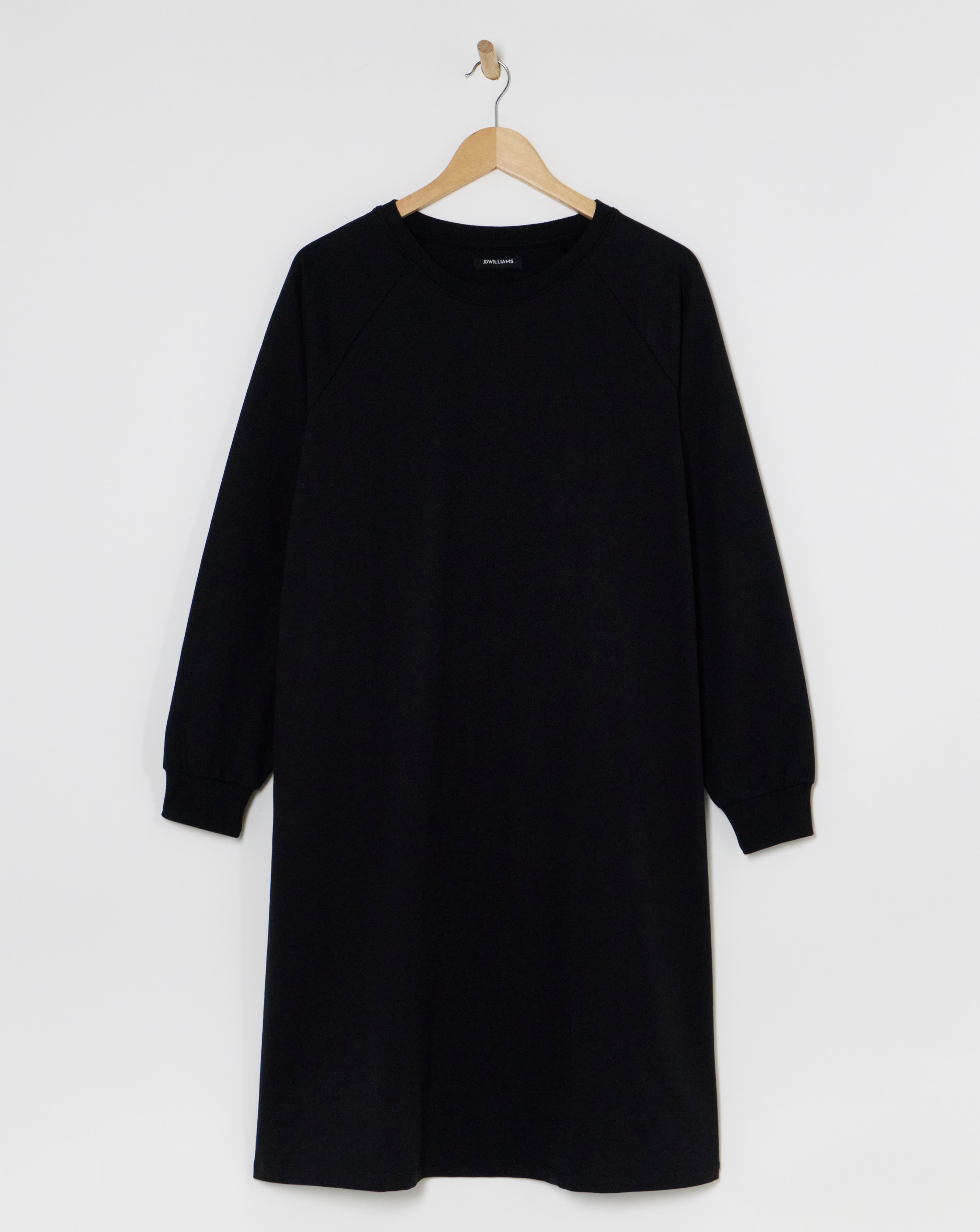 Black Crew Neck Sweat Dress