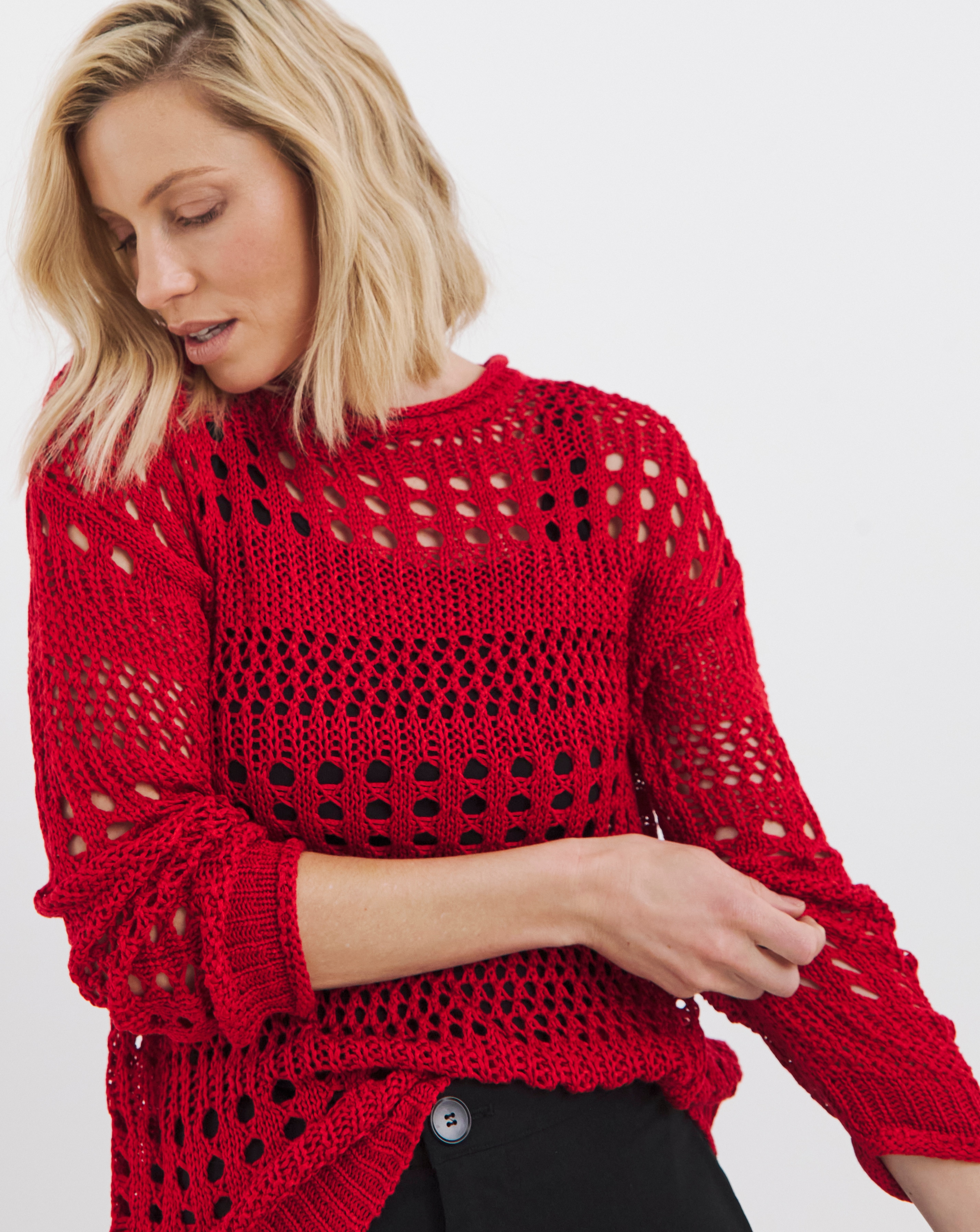 CROCHET LONG SLEEVE JUMPER