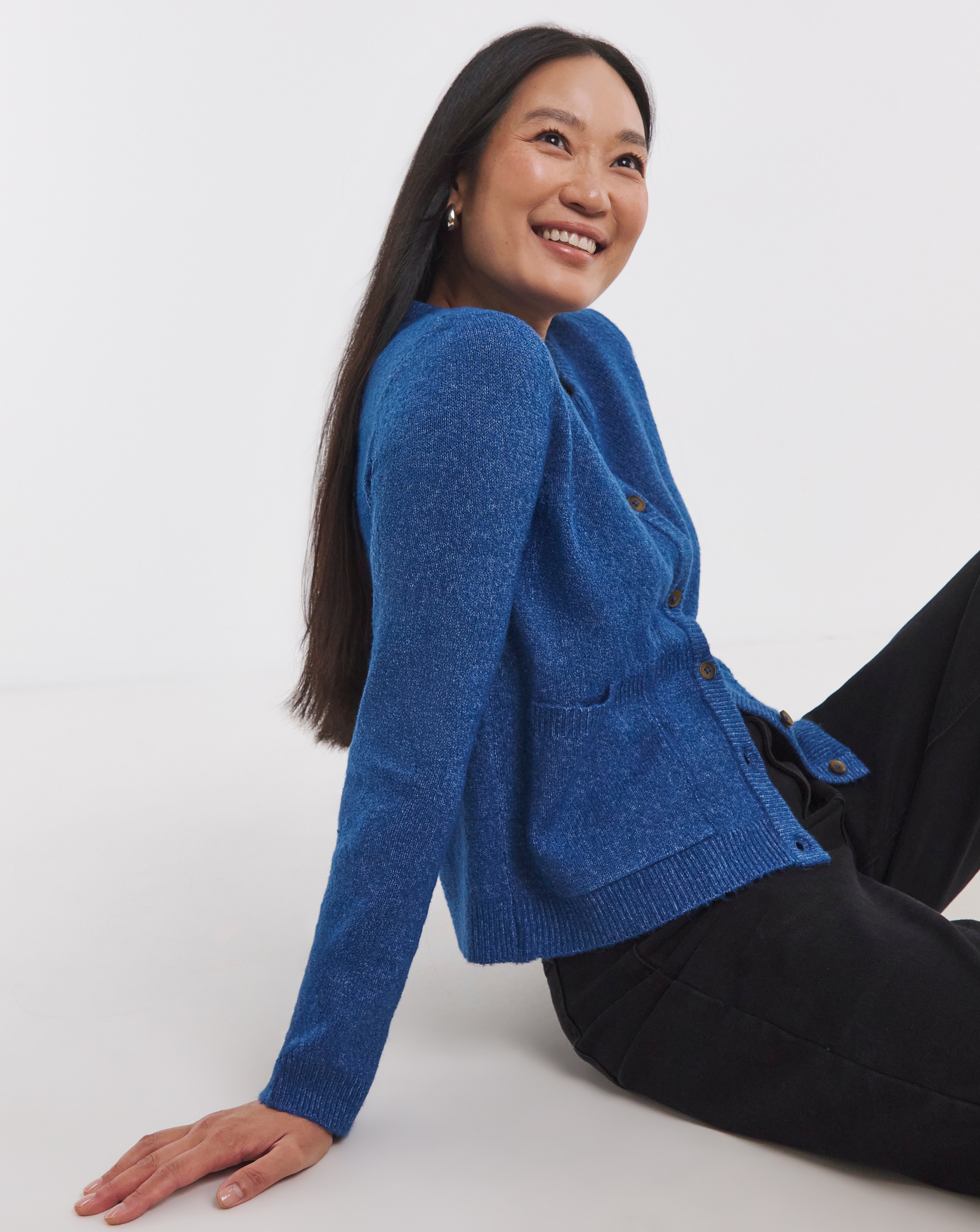 SPONGE CREW NECK CARDIGAN