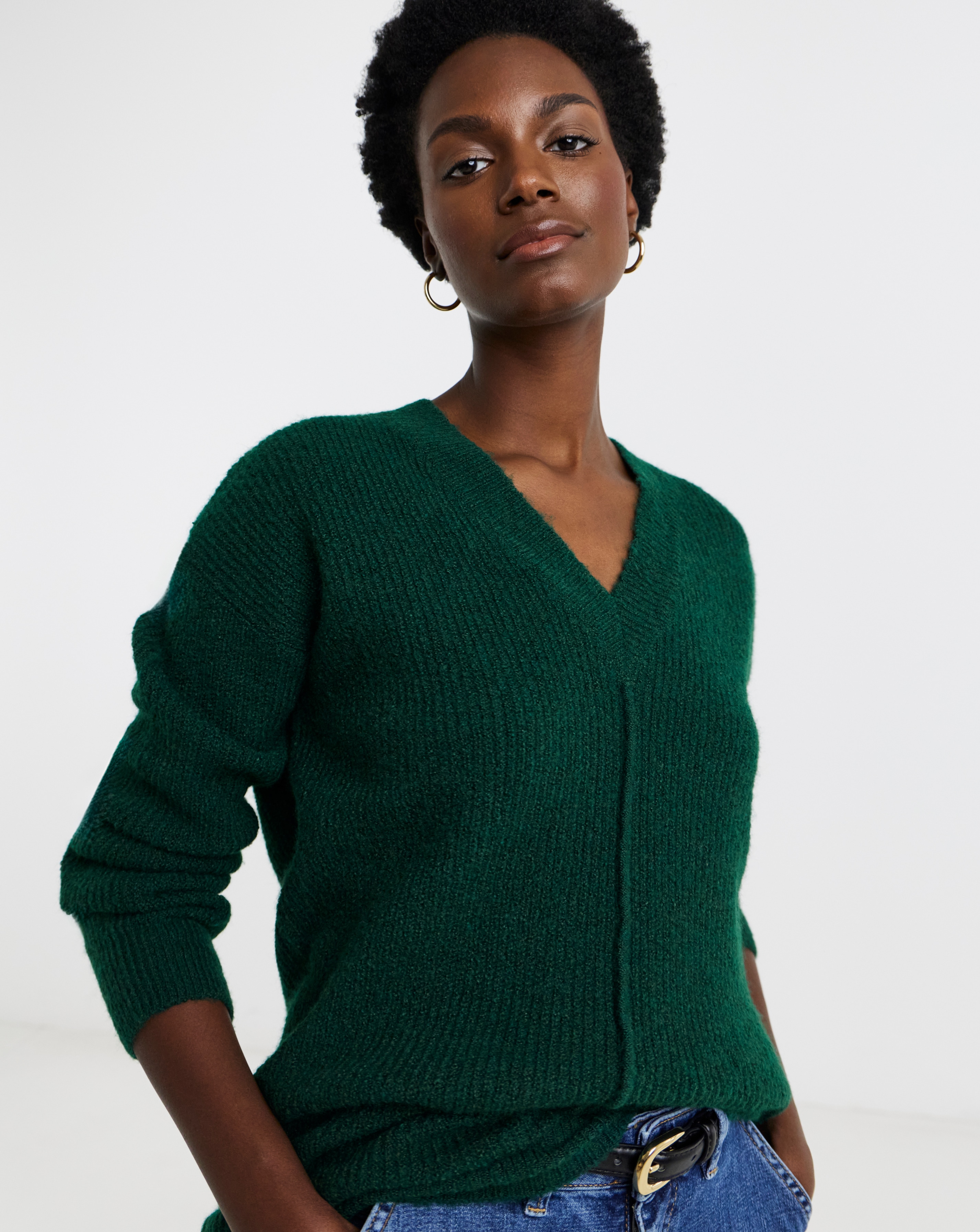 SPONGE V NECK JUMPER