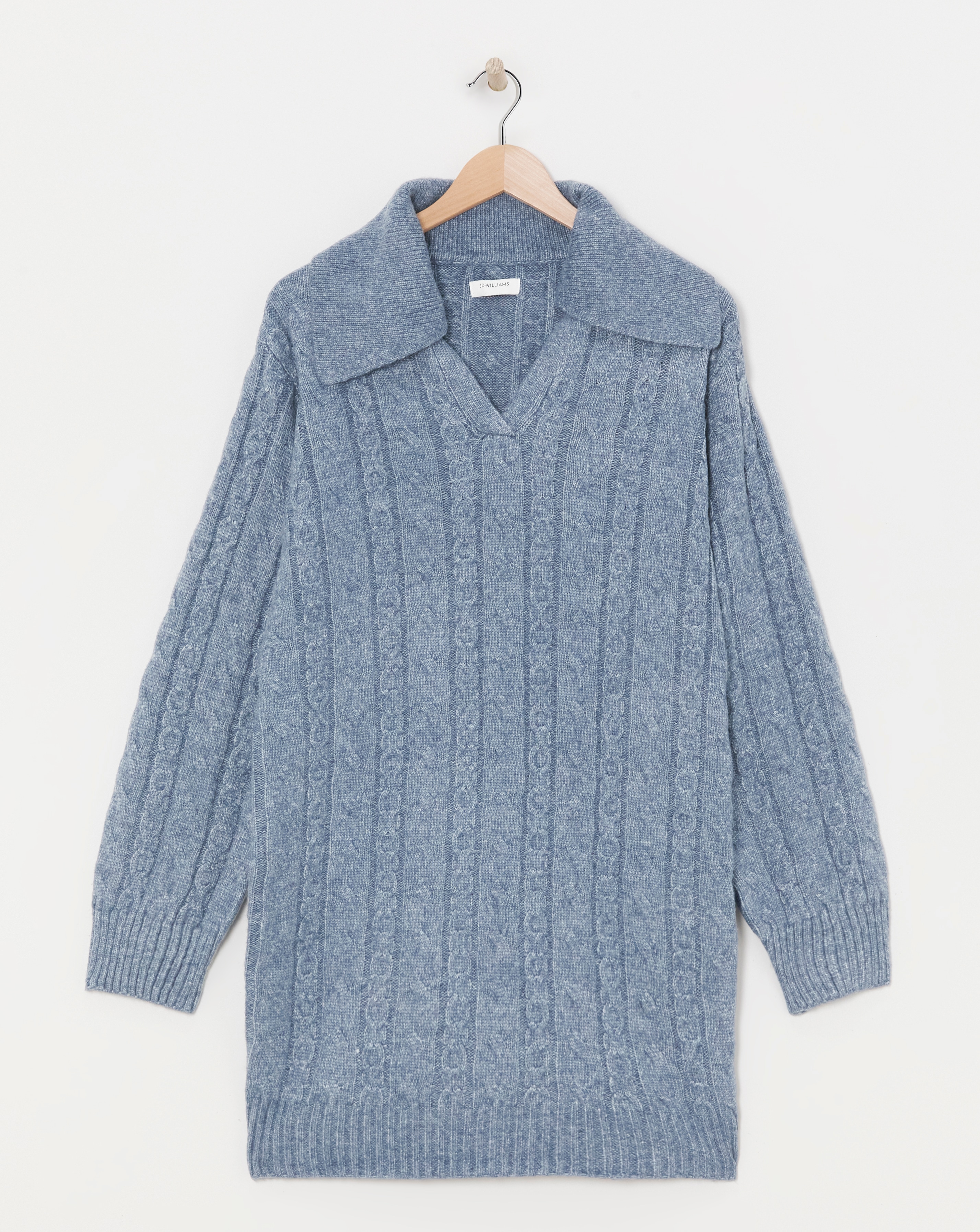 Cable Collar Jumper Dress