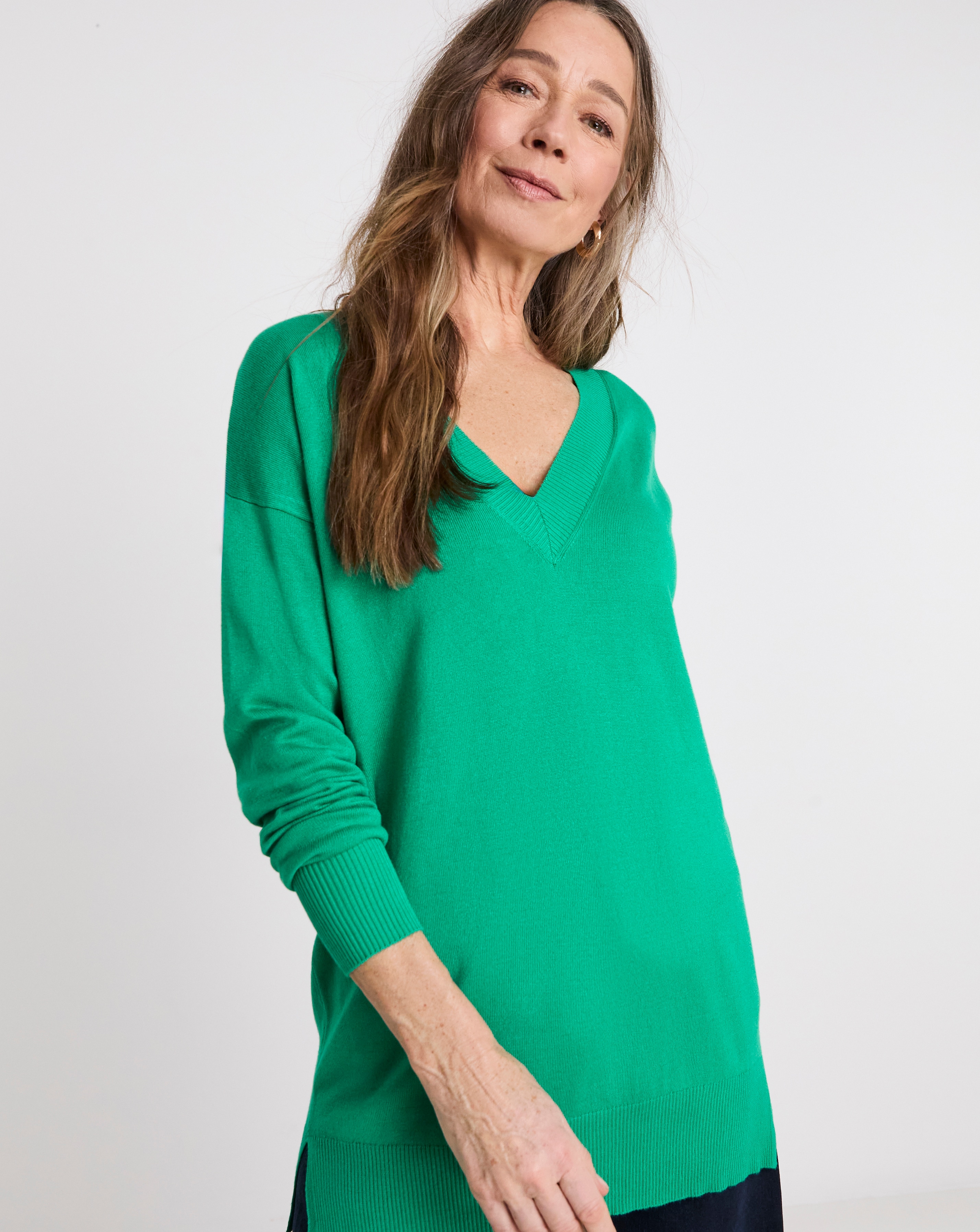 V NECK SLOUCH TUNIC