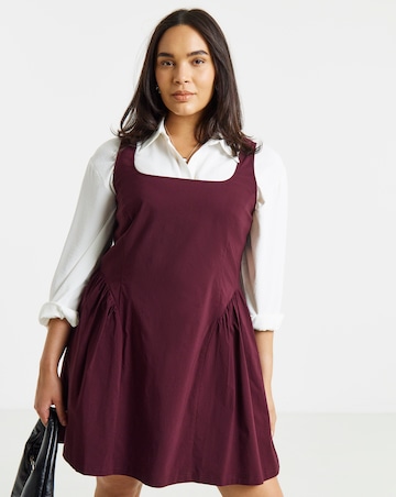 Simply Be Burgundy Seam Detail Dress