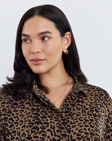 Simply Be Leopard Shirt Dress
