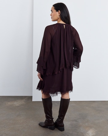 Simply Be Chocolate Lace Skater Dress