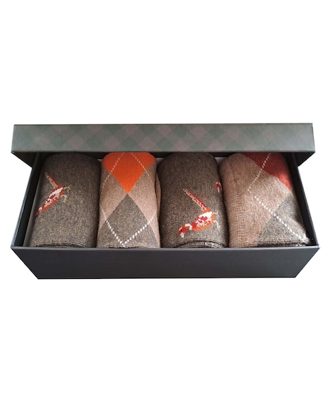 Mens 4pk Pheasant Boxed Socks