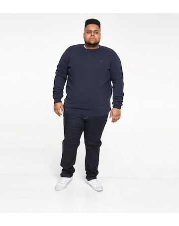 D555 Big & Tall Jovanni-2 Classic Crew Neck Sweater - Navy