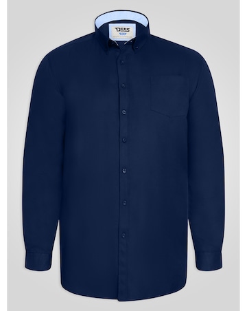 D555 Richard-NAVY Basic Oxford Long Sleeve Shirt